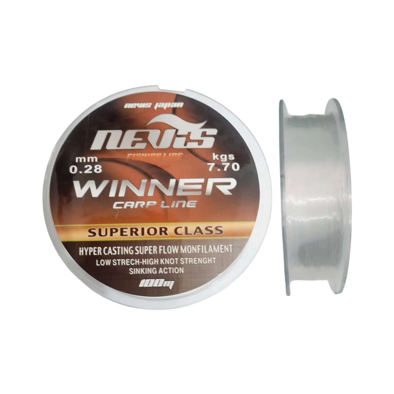 PESCUIT LA FEEDER ȘI STAȚIONAR - Fir Monofilament Nevis Winner 100m Transparent