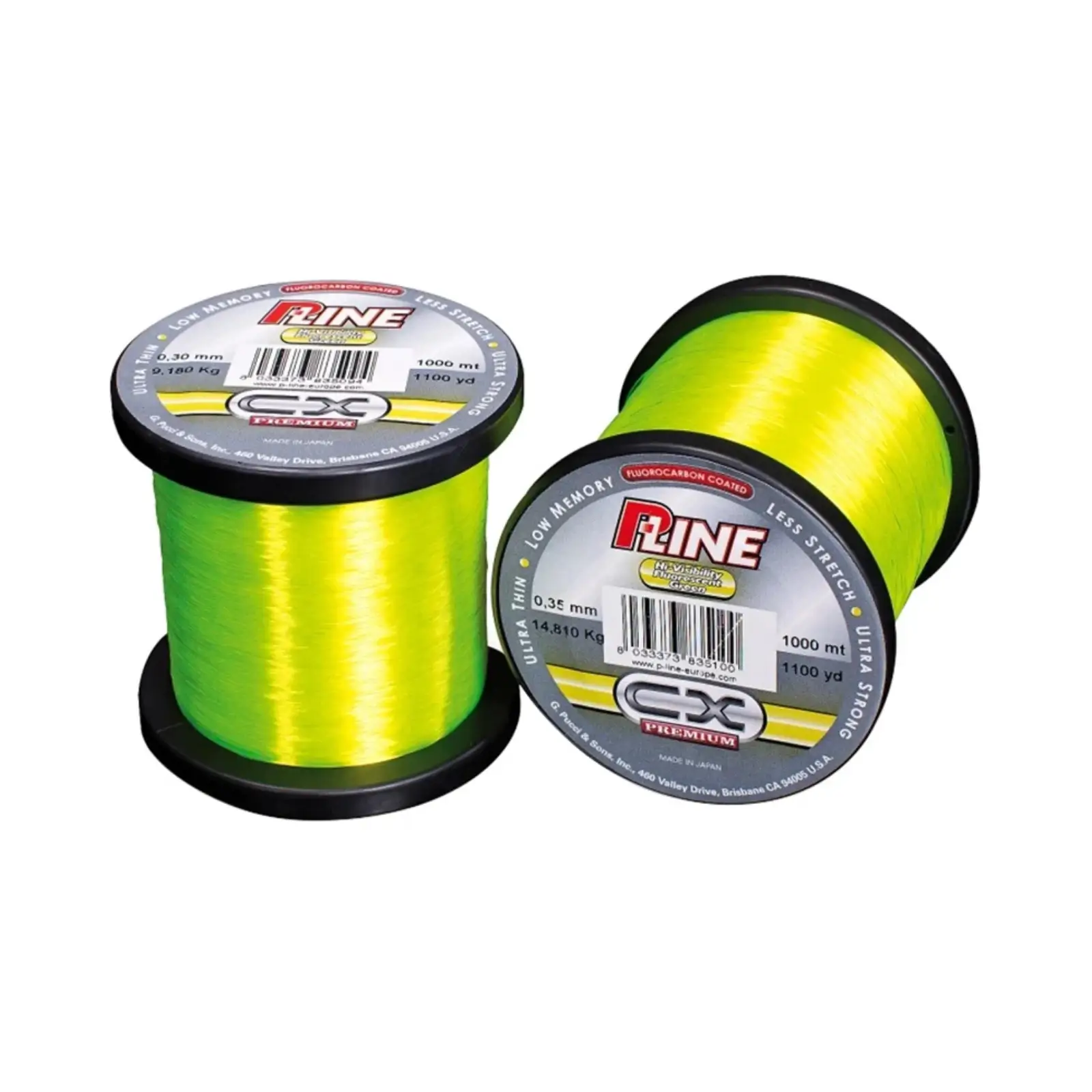 Fir monofilament P-Line CX Premium Hi-Vis Fluorescent Green 1000m
