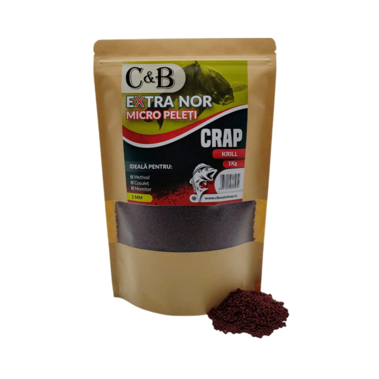 Pelete - Micro Pelete C&B Extra Nor Krill 2mm, 1Kg