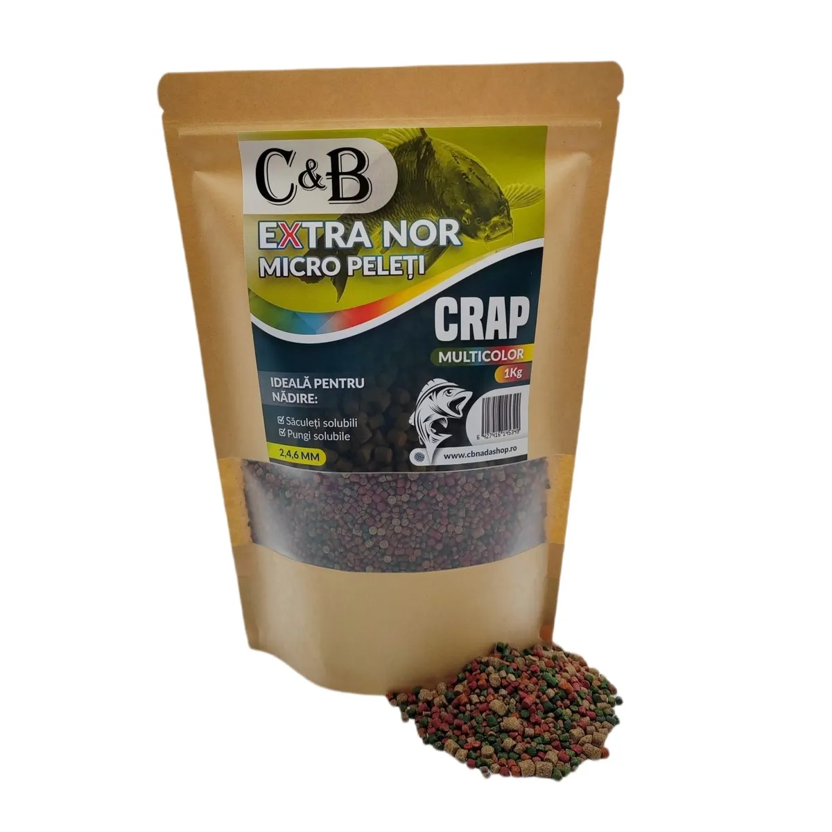 Pelete Crap, Caras - Micro Pelete C&B Extra Nor  Multicolor 2, 4, 6 mm 1 Kg
