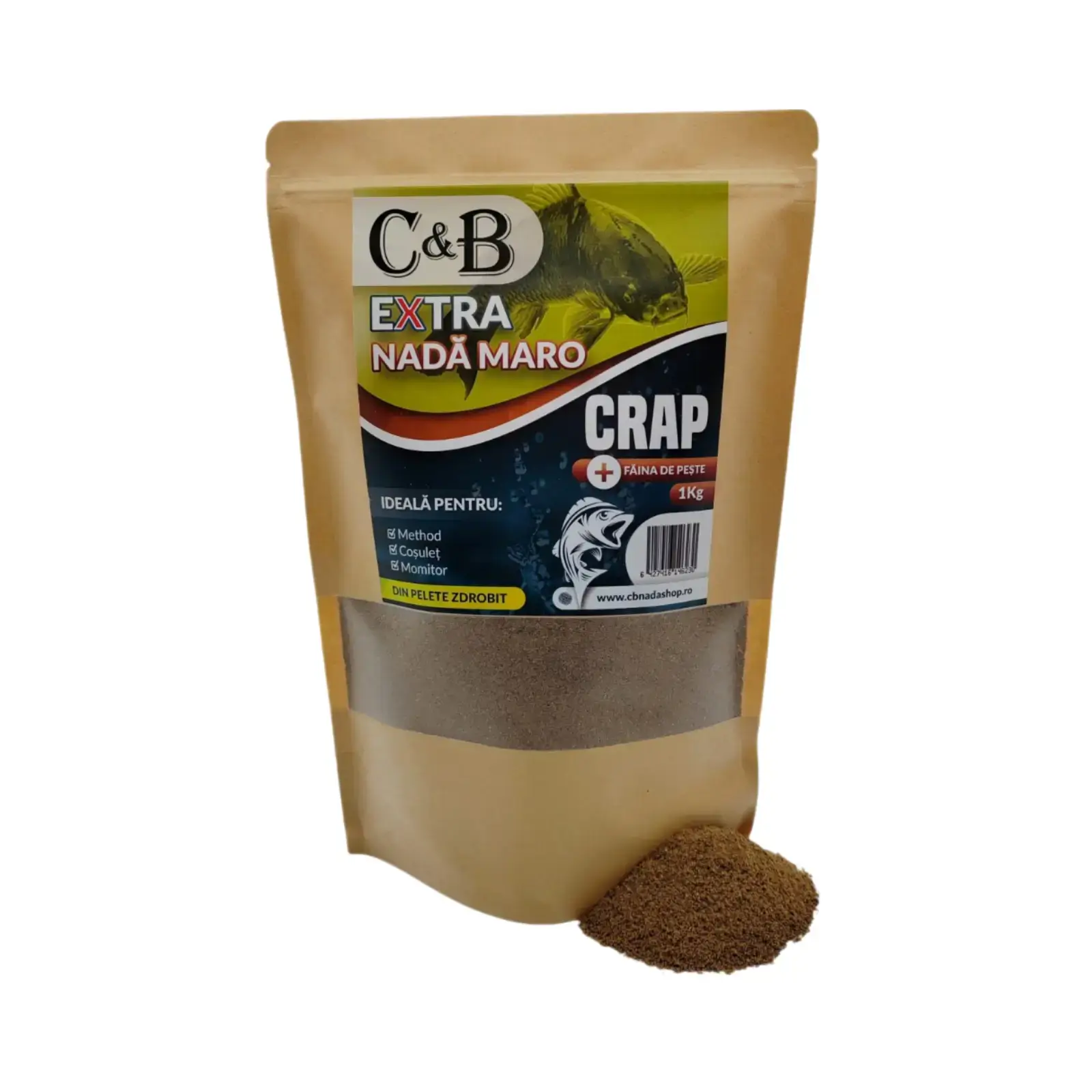 Nadă C&B Extra Maro 1kg Făină de Pește