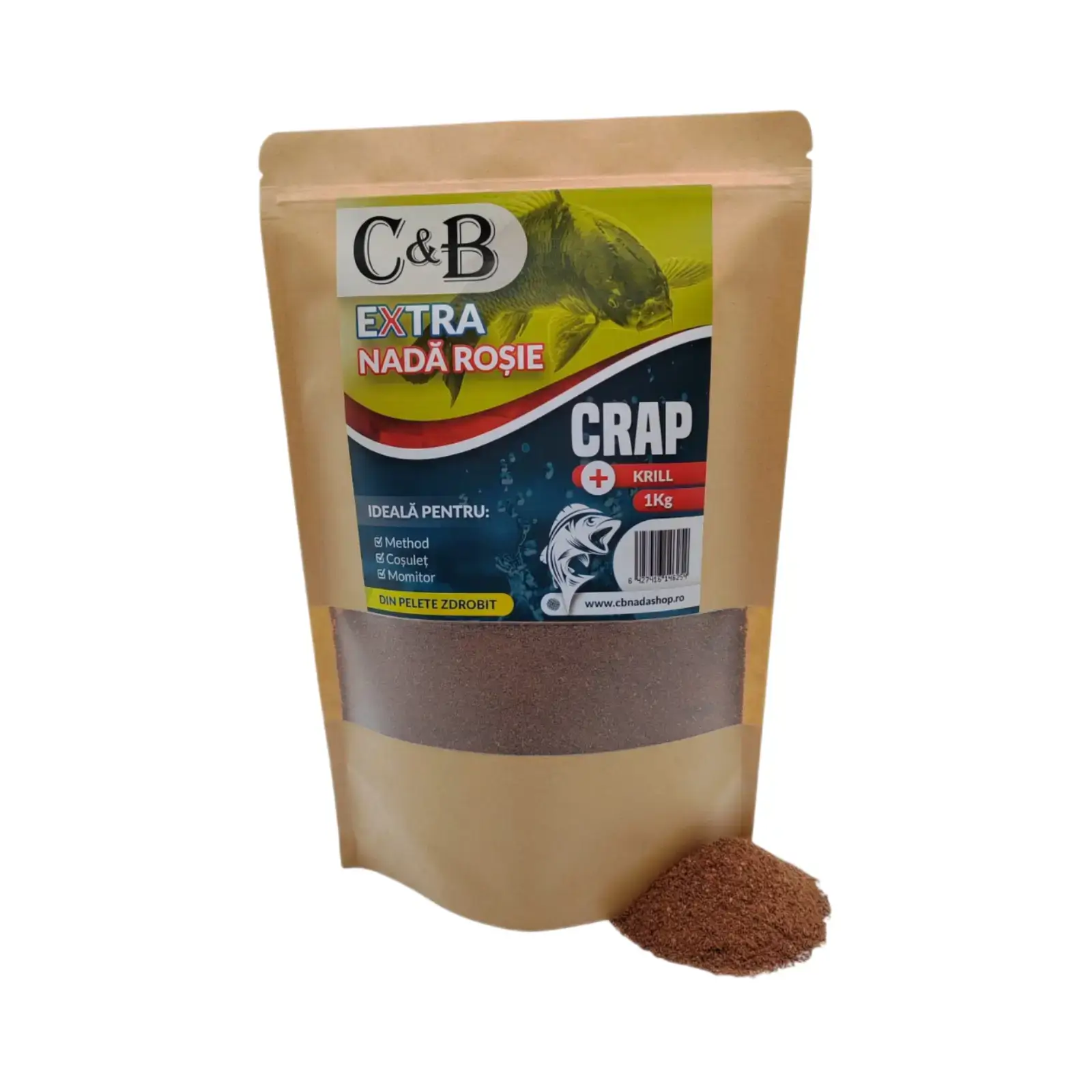 Nadă C&B Extra Roșie Krill 1kg