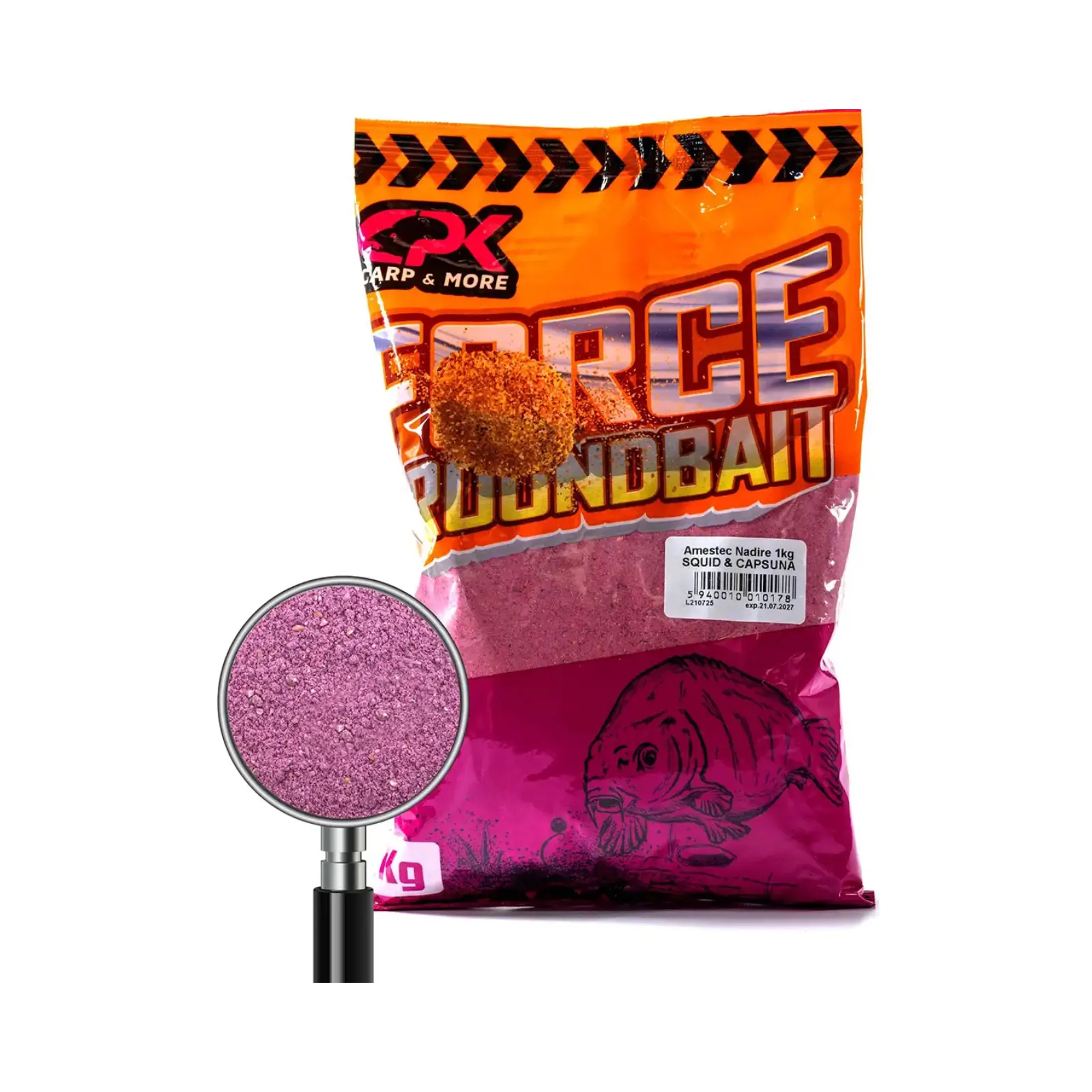 Nadă, Groundbait și Stick Mix - Nadă CPK Force Squid Căpșună 1kg