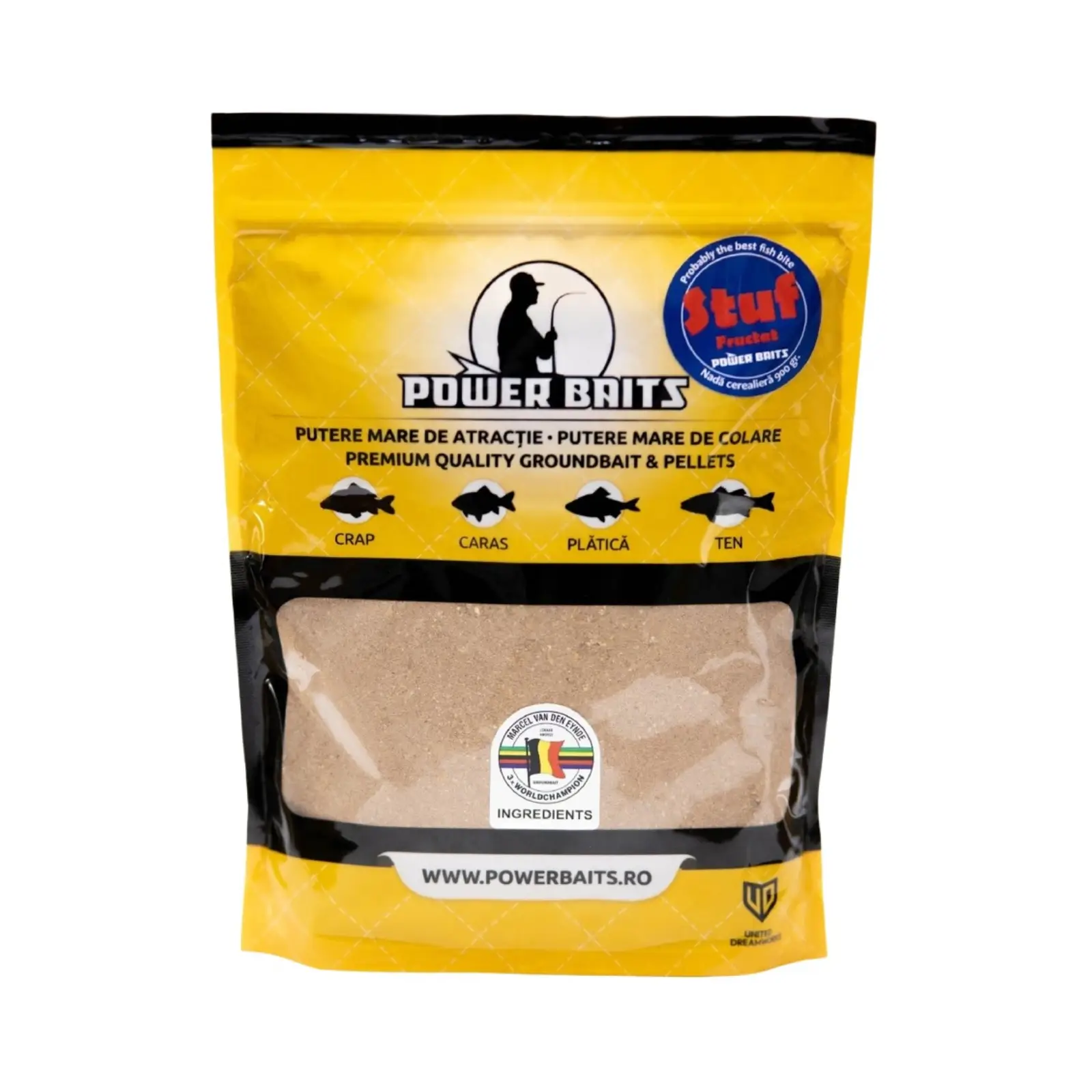 Nadă, Groundbait și Stick Mix - Nadă Power Baits Stuf Fructat 900g