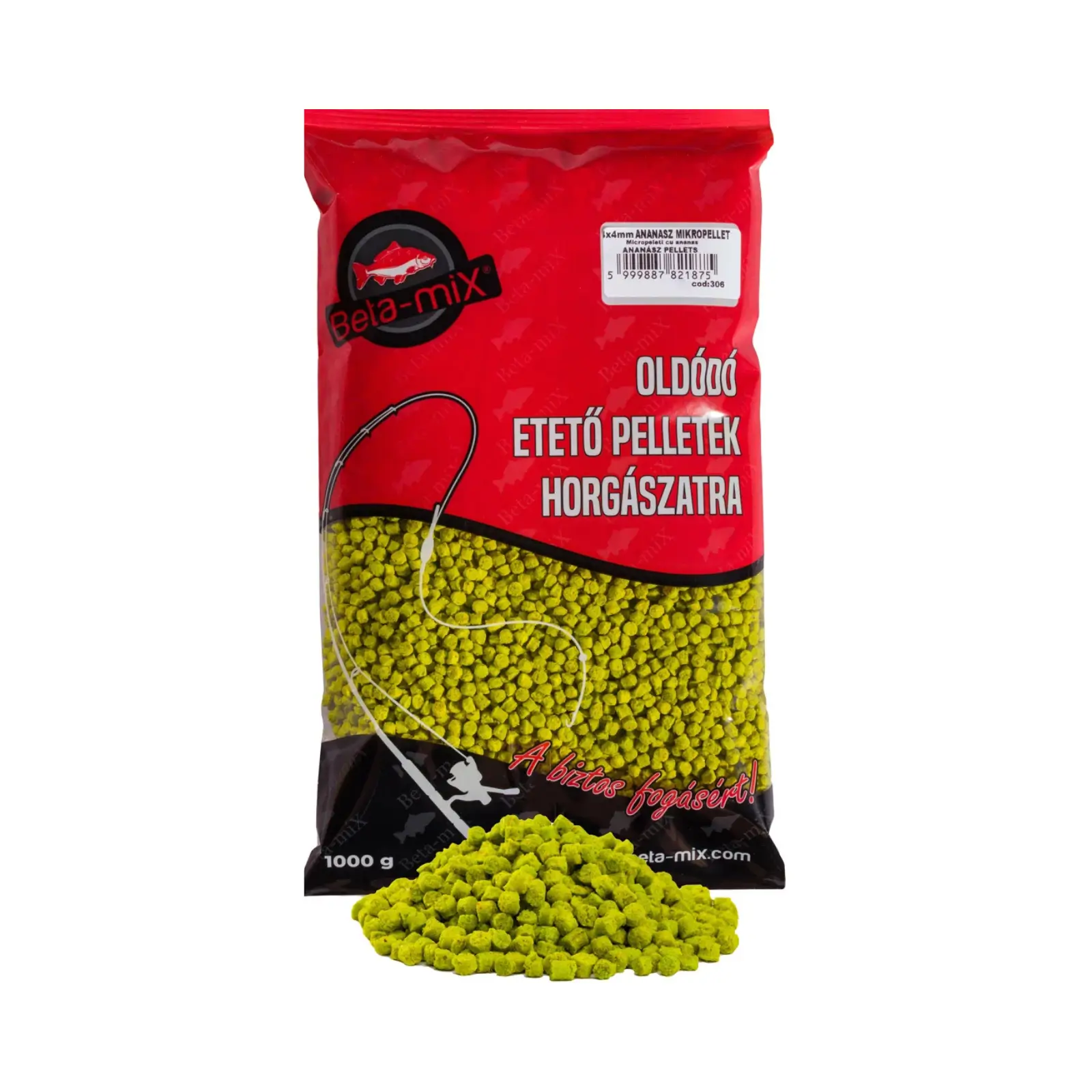 Pelete Beta Mix Ananas 4mm 1kg Verde