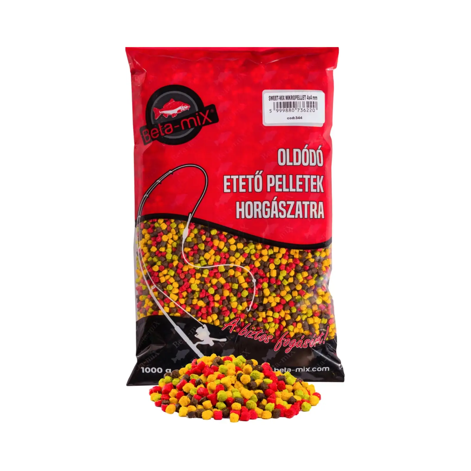 Pelete Beta Mix Sweet 4mm, 1kg - 4 culori