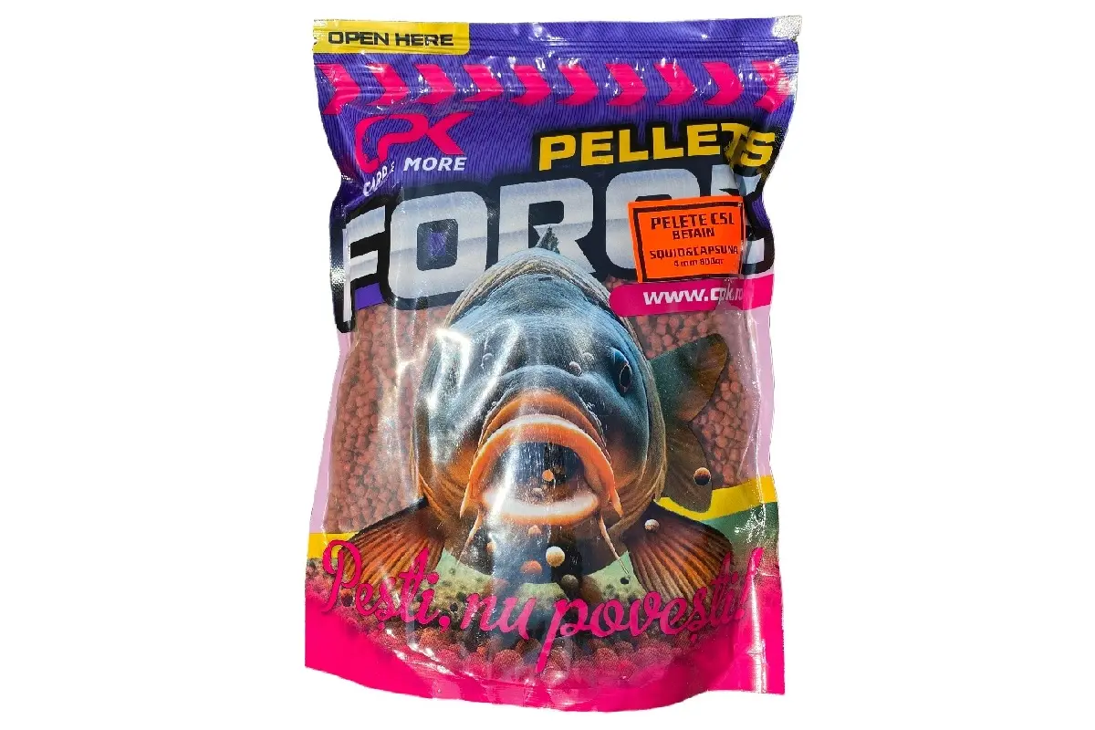 Pelete Crap, Caras - Pelete CPK Force Squid Capsuna 4mm 800g – Pescuit Crap