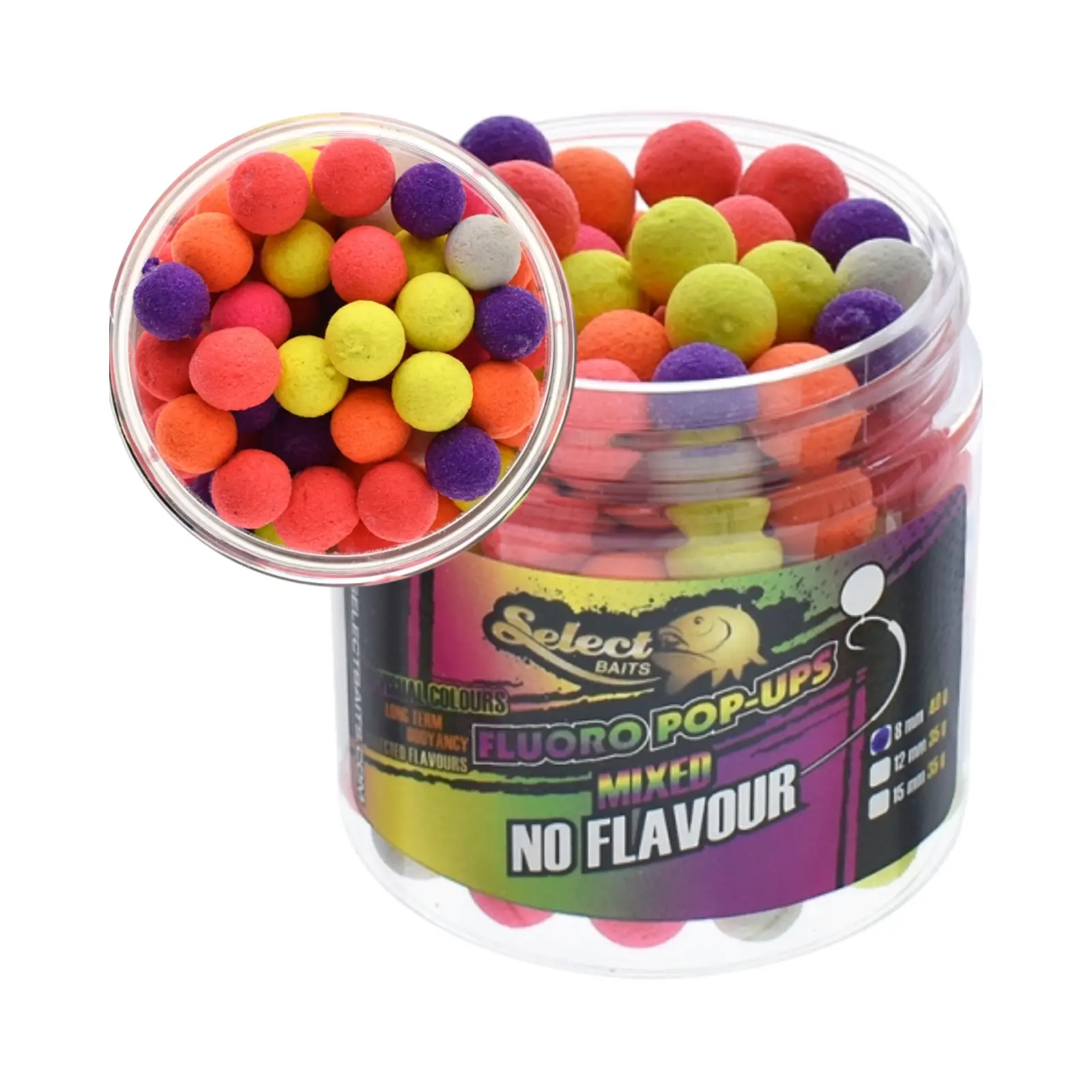 NADE-MOMELI - Pop-up Select Baits No Flavour Mix Culori 8mm 40g