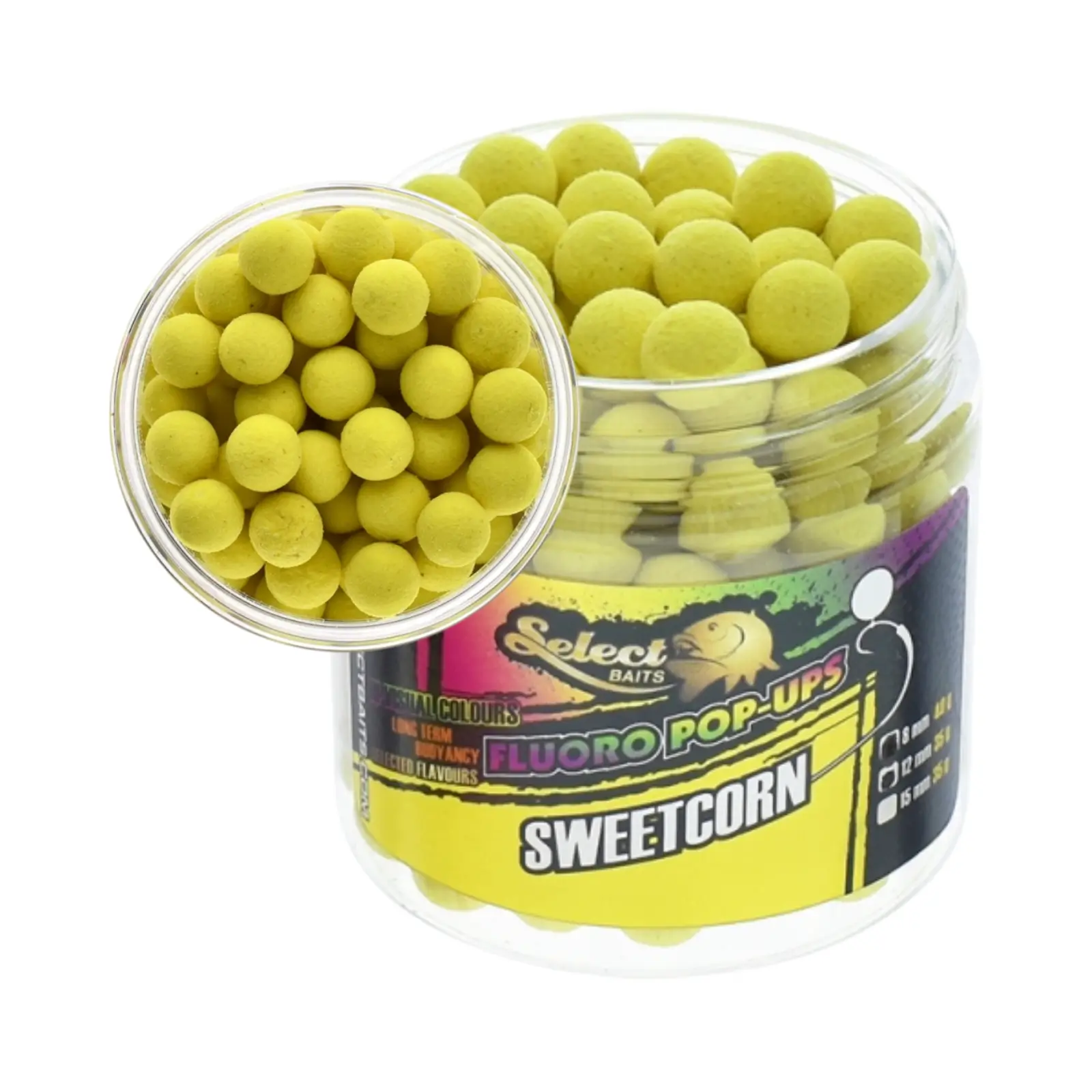 NADE-MOMELI - Select Baits Pop-Up Sweetcorn 8mm Galben Fluo – Momeală Flotantă