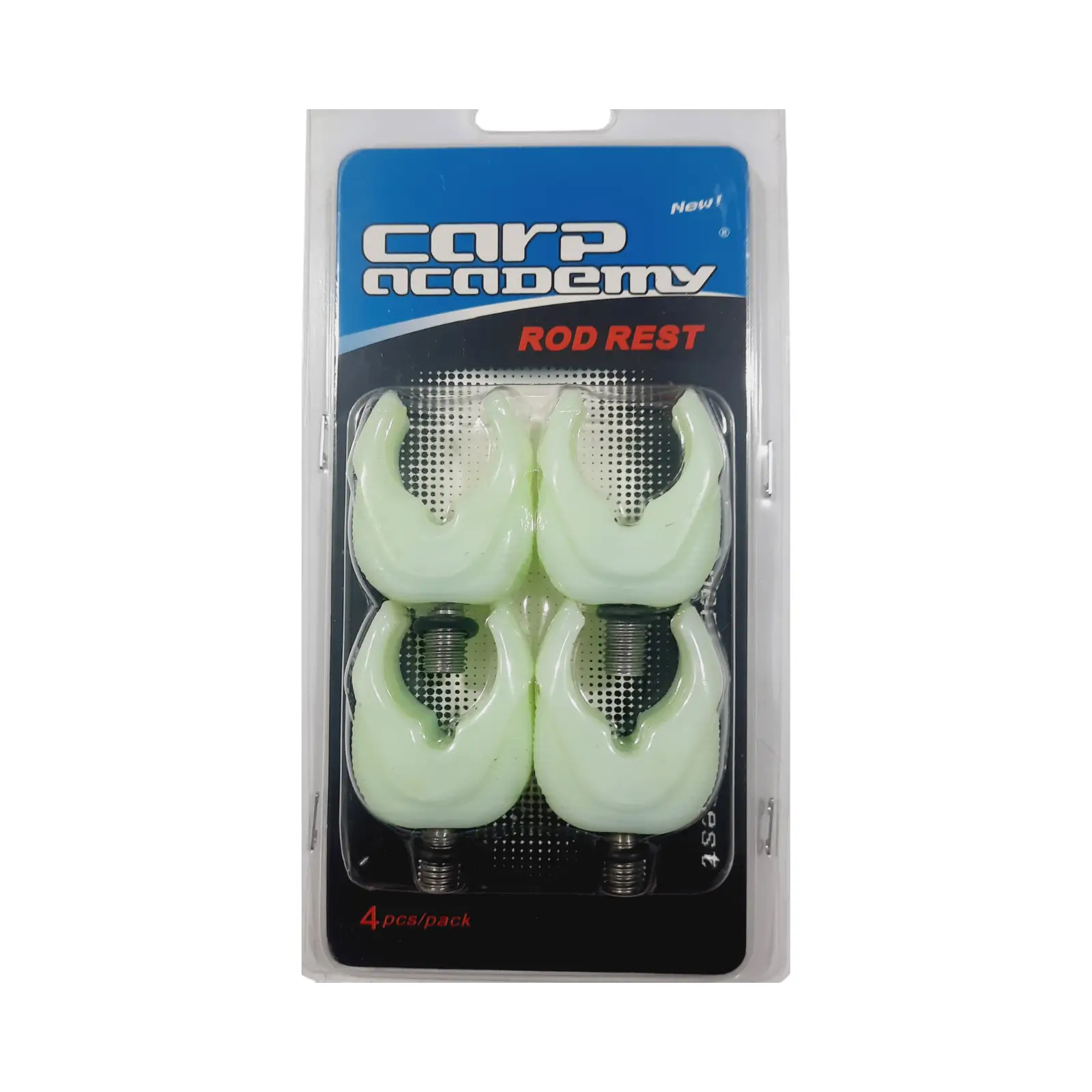Suporturi Lansete Crap - Set 4 Capete Suport Lansetă U-Shape Fluo și Negru din Silicon