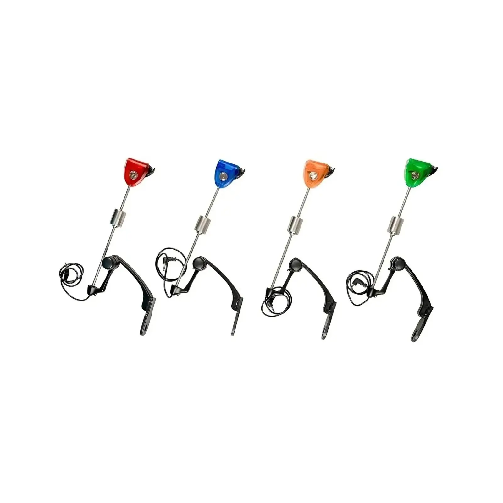 Avertizori și Indicatori Pescuit - Set 4 Swingere Hakuyo MKM3 cu Led și Greutate Culisantă 90g