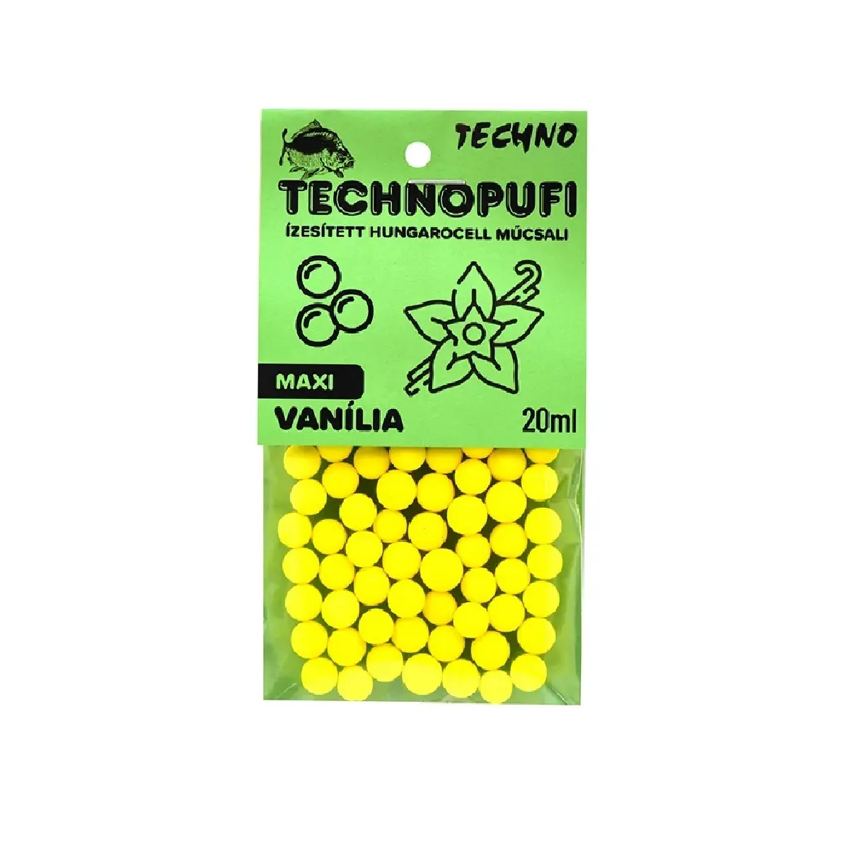 Momeli expandate, Pufuleti - TechnoPufi Vanilie Maxi galben – momeala flotanta aromata