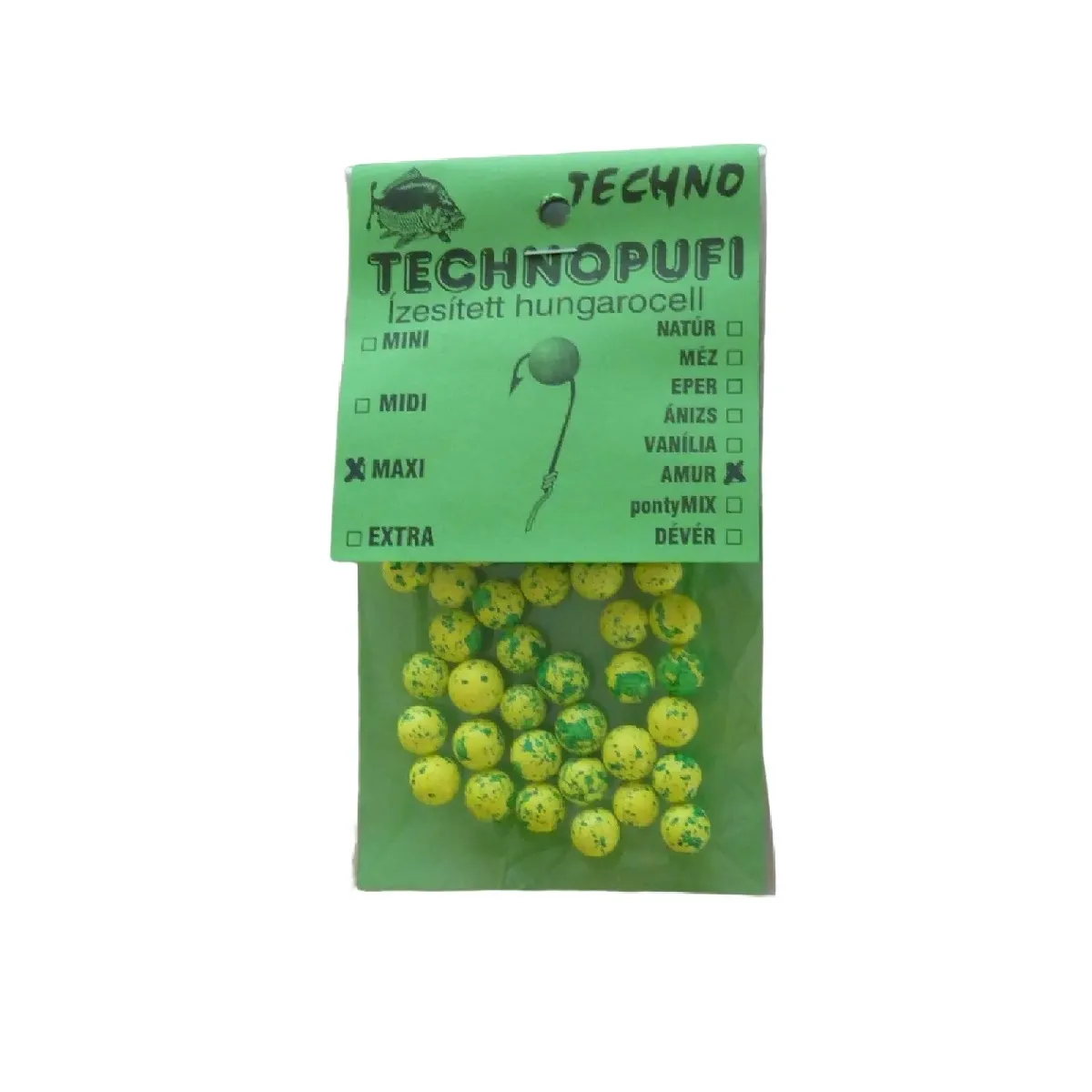 Momeli expandate, Pufuleti - TechnoPufi verde-galben Amur