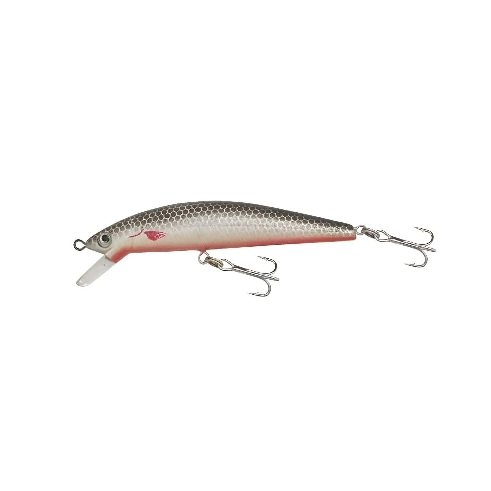 VOBLERE - Vobler Kamasaki Minnow 9,5cm 3g Plutitor — Spate Argintiu / Abdomen Rosu