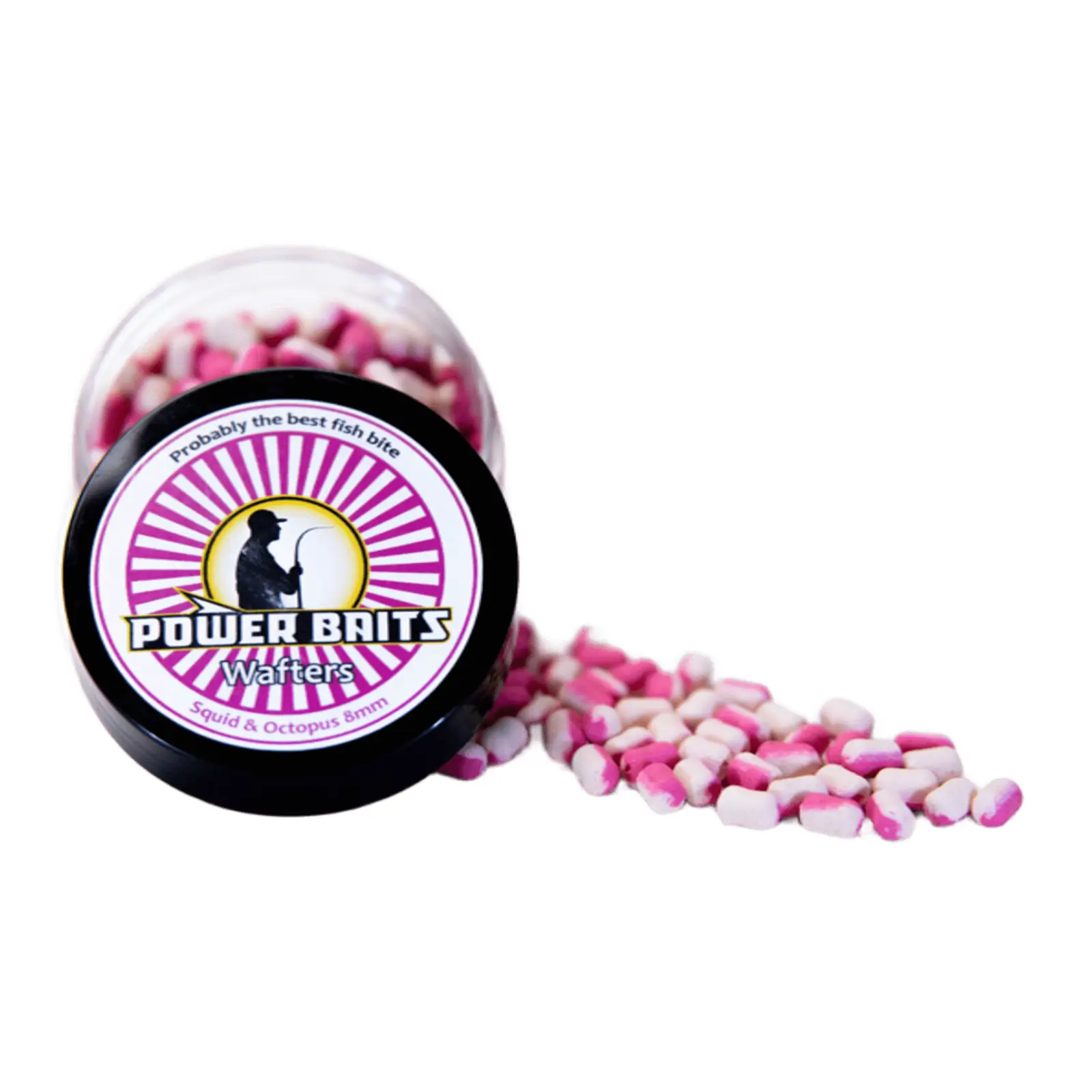 MOMELI DE CÂRLIG - Wafter Power Baits Bicolor Squid-Octopus 8mm Alb-Roz