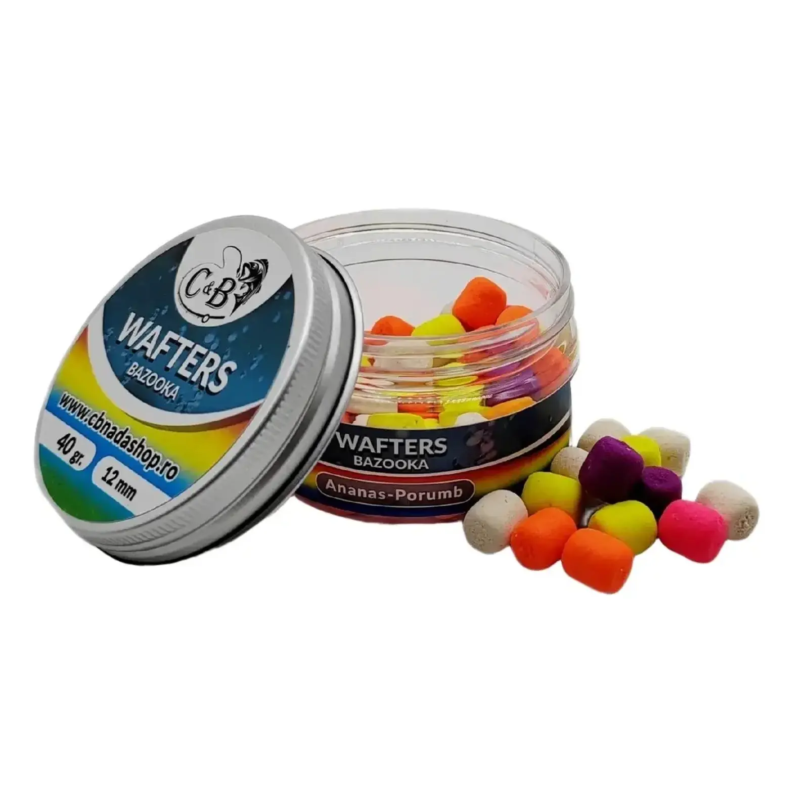 Wafters, Pop-up - Wafters C&B Bazooka Ananas-Porumb 12mm 40g 5 Culori