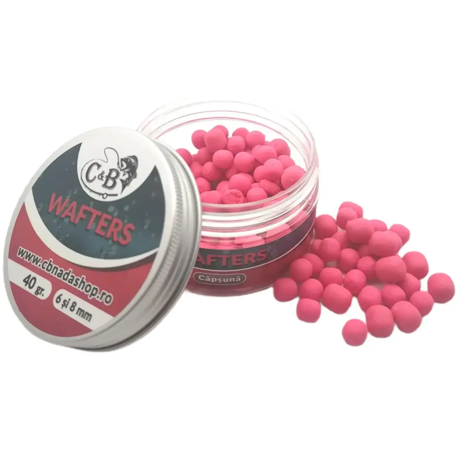 Wafters, Pop-up - Wafters C&B Căpșună Roșu 6/8mm 40g