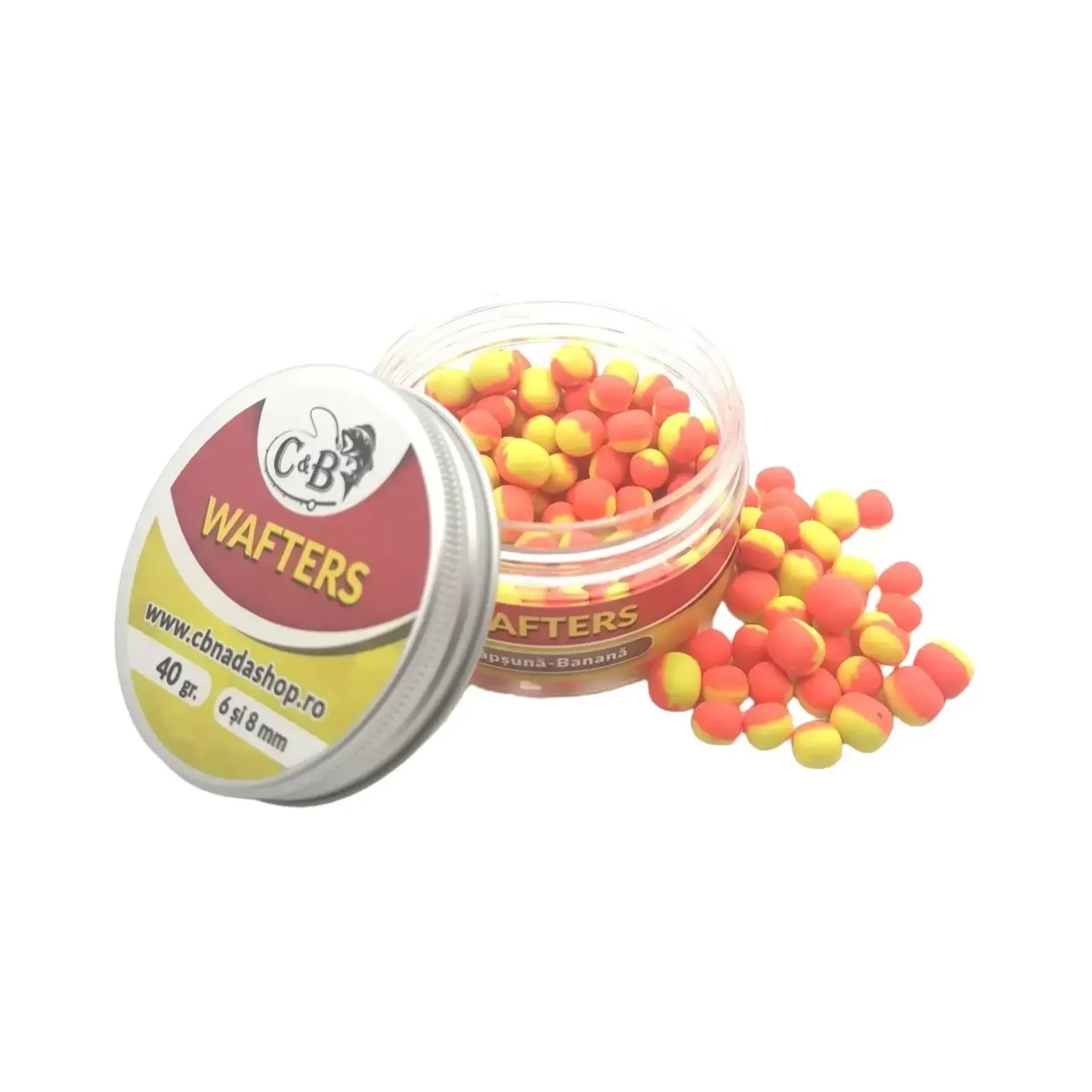 Wafters C&B Căpșună Banană Galben-Roșu 6/8mm 40g