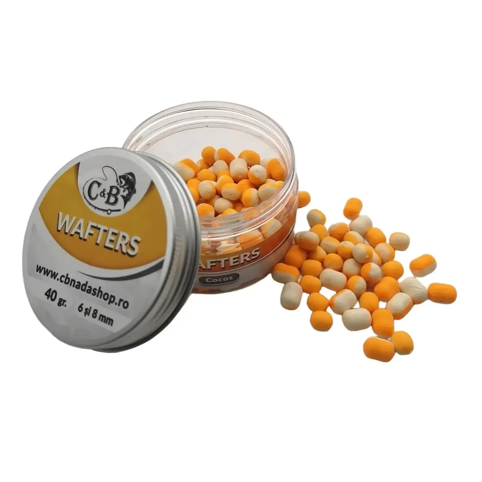 Wafters, Pop-up - Wafters C&B Cocos 6/8mm 40g Bicolor Alb Portocaliu