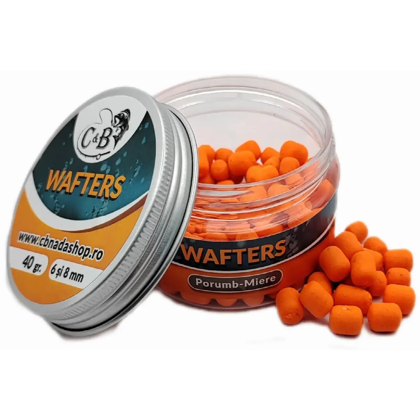Wafters, Pop-up - Wafters C&B Porumb Miere 6/8mm 40g portocaliu