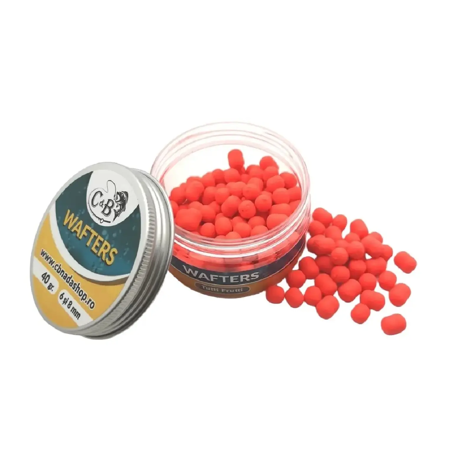Wafters, Pop-up - Wafters C&B Tutti Frutti 6-8mm 40g Cilindrice Roșii