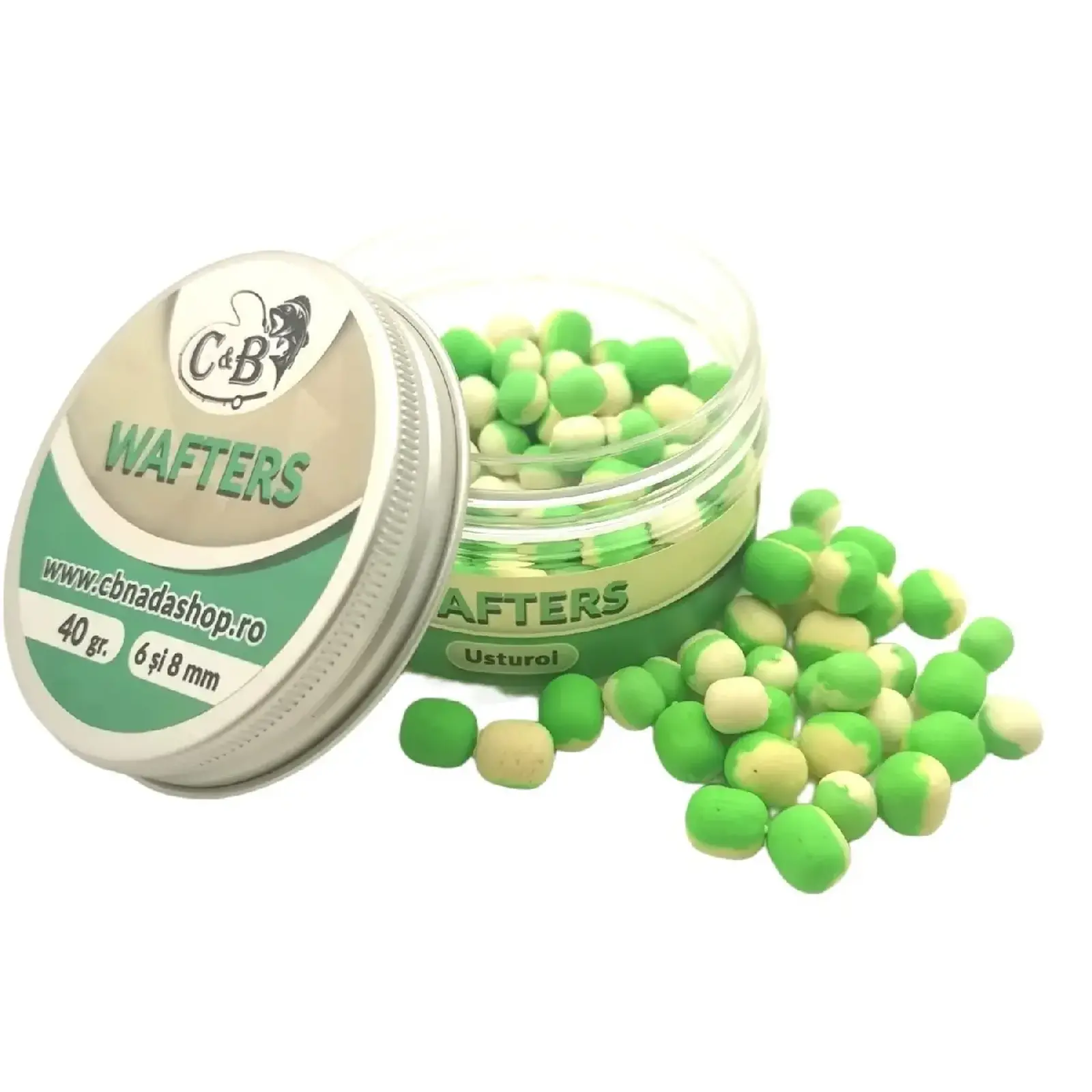 Wafters, Pop-up - Wafters C&B Usturoi Bicolor Verde-Alb 6/8mm 40g