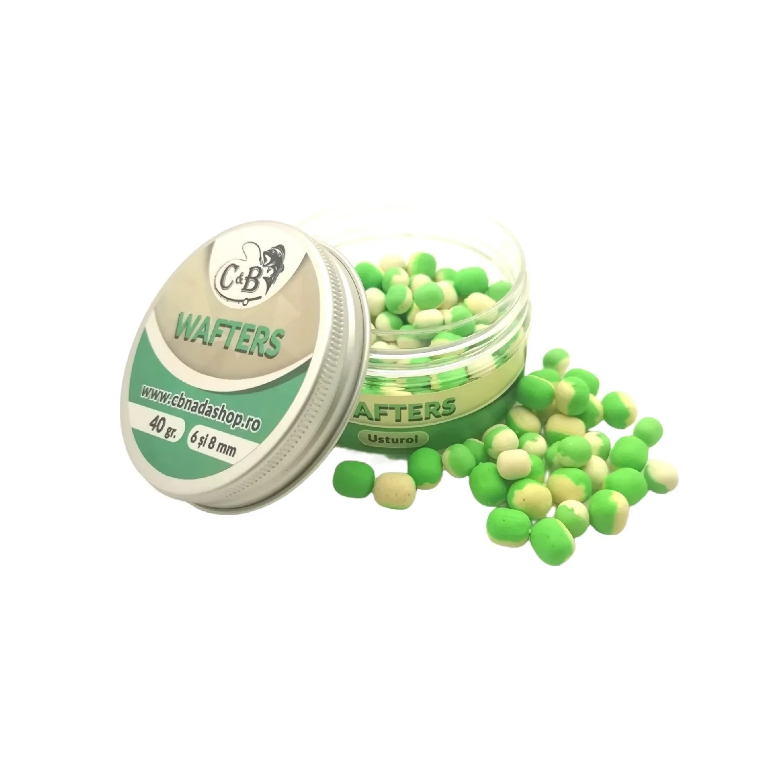 Momeli De Carlig - Wafters C&B Usturoi Bicolor Verde-Alb 6/8mm 40g