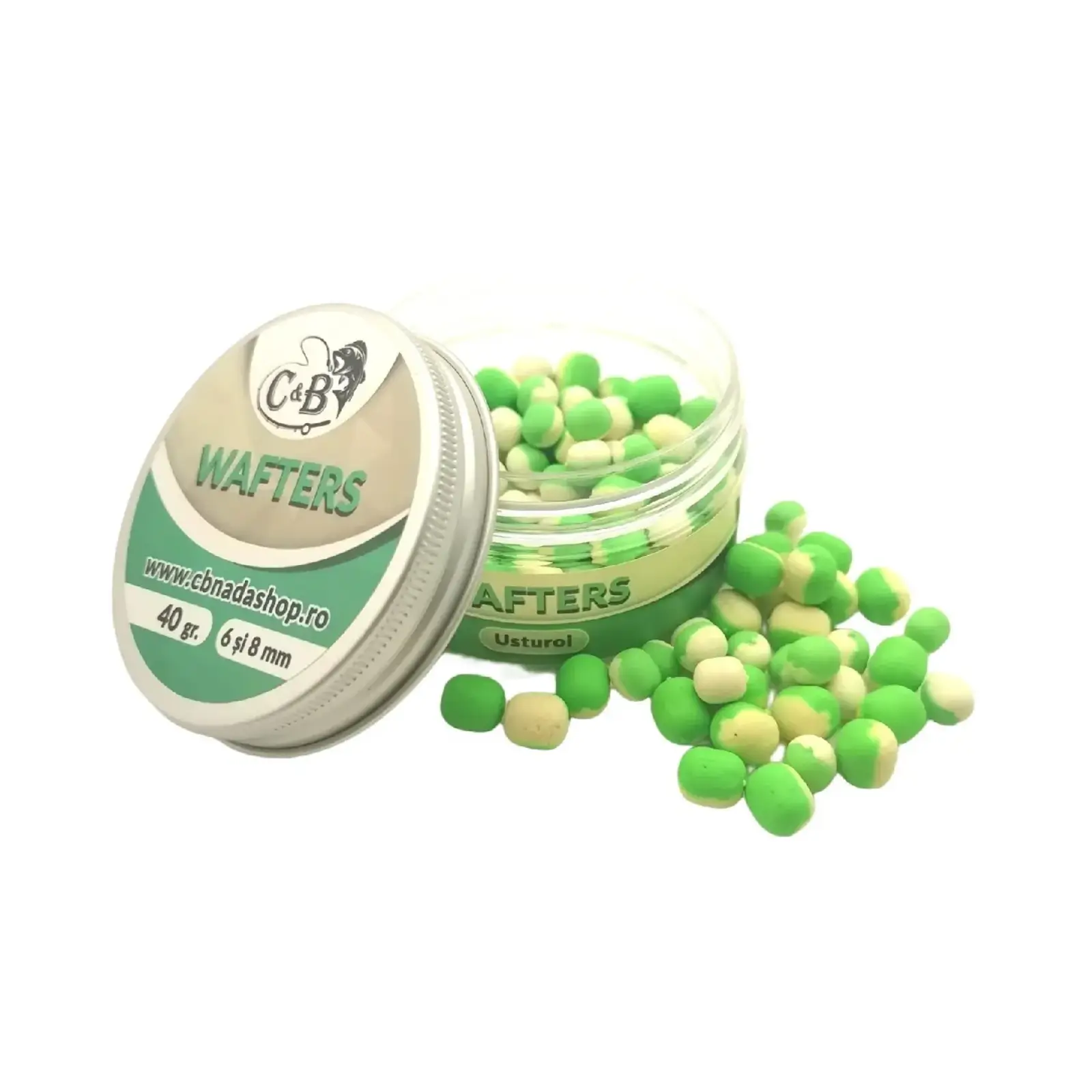 Wafters, Pop-up - Wafters C&B Usturoi Bicolor Verde-Alb 6/8mm 40g