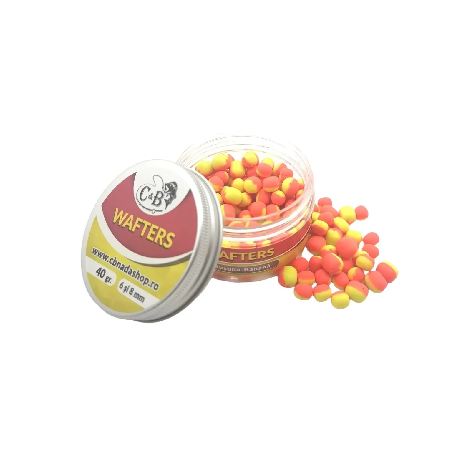 Momeli De Carlig - Wafters CB Capsuna Banana 6/8mm 40g Bicolore