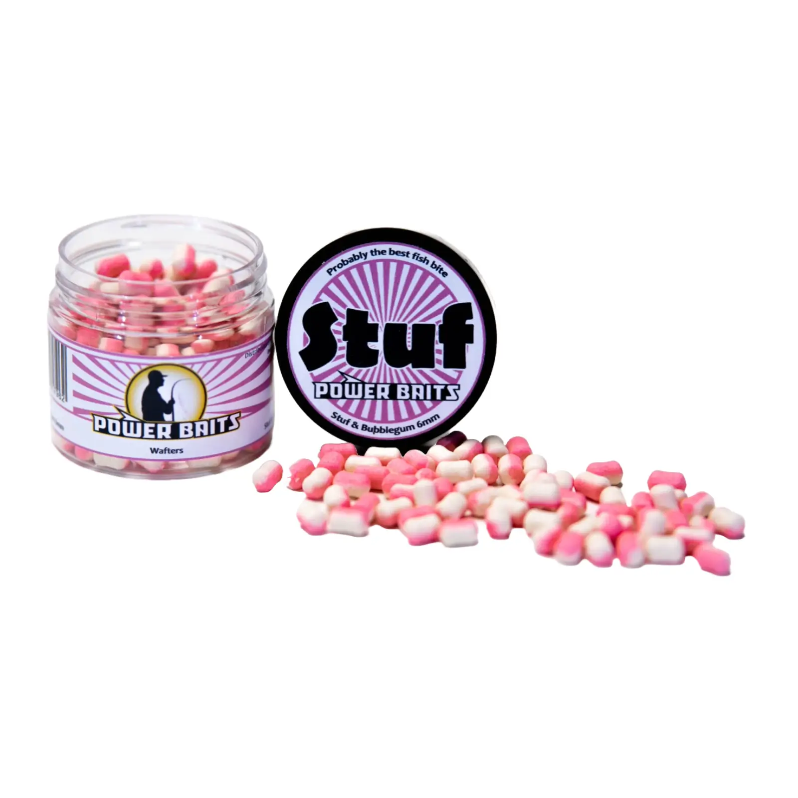 Wafters Power Baits Bicolor Stuf and Bubblegum 6mm Roz-Alb