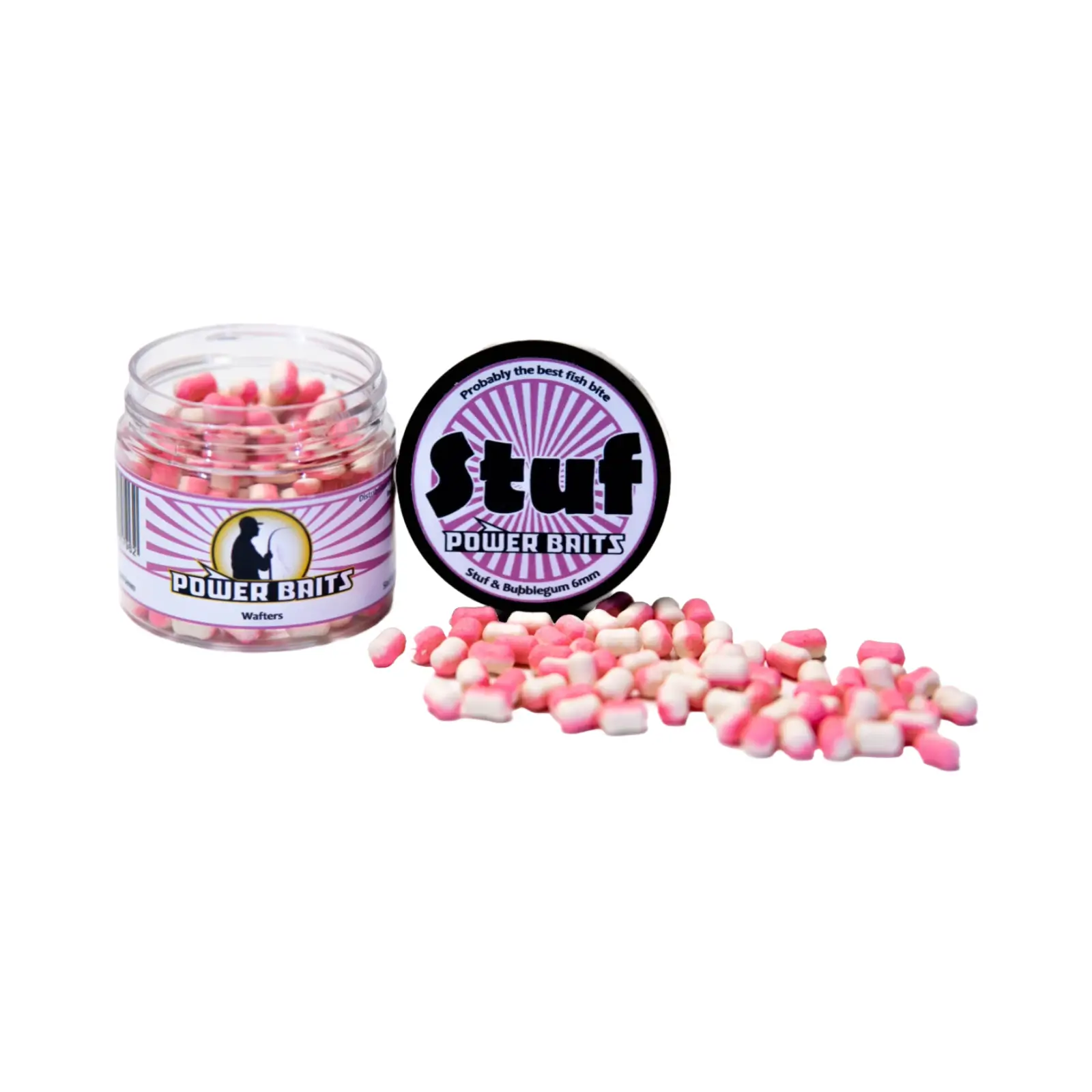 Wafters, Pop-up - Wafters Power Baits Bicolor Stuf and Bubblegum 6mm Roz-Alb