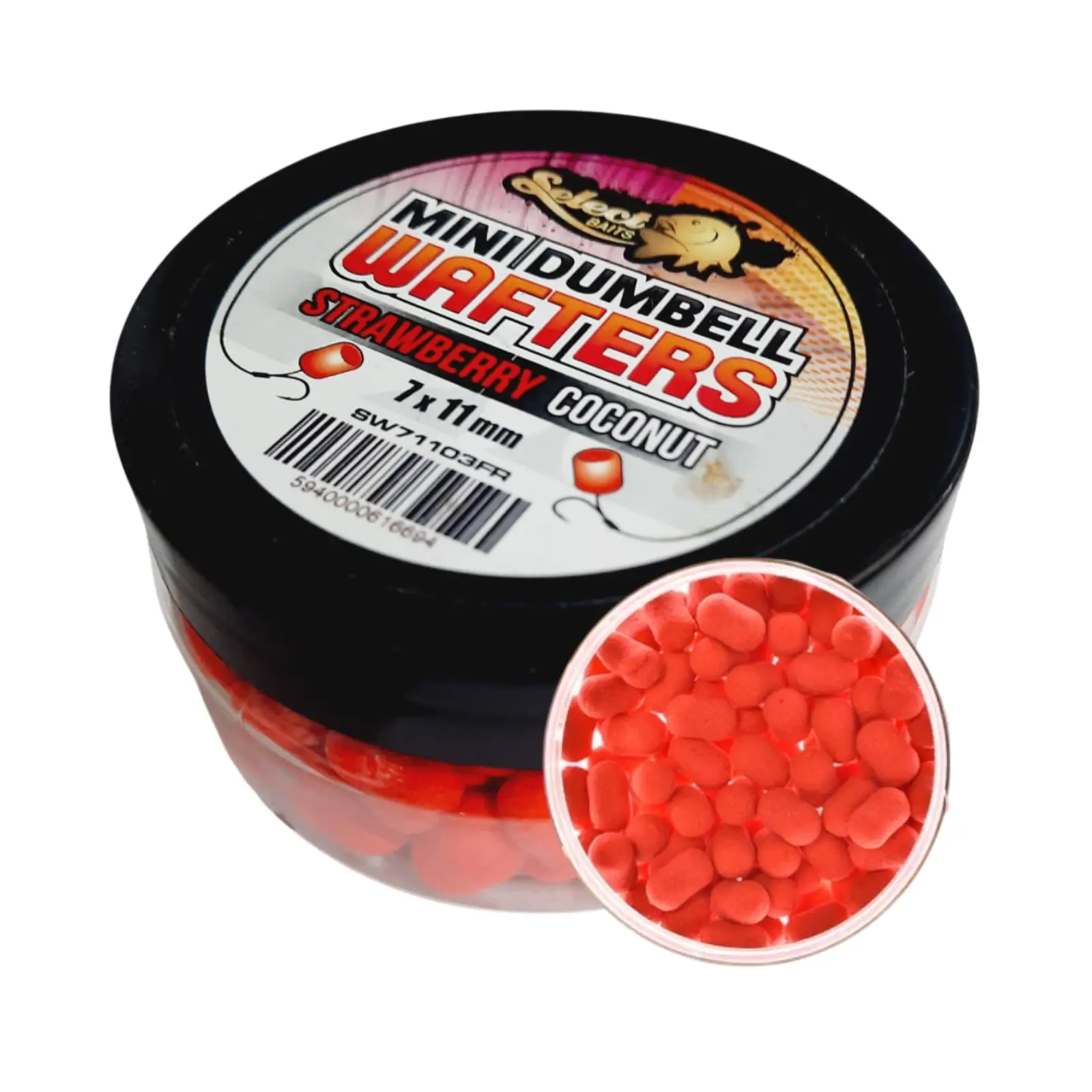 Wafters Select Baits Mini Dumbells Căpșună Cocos 7/11mm