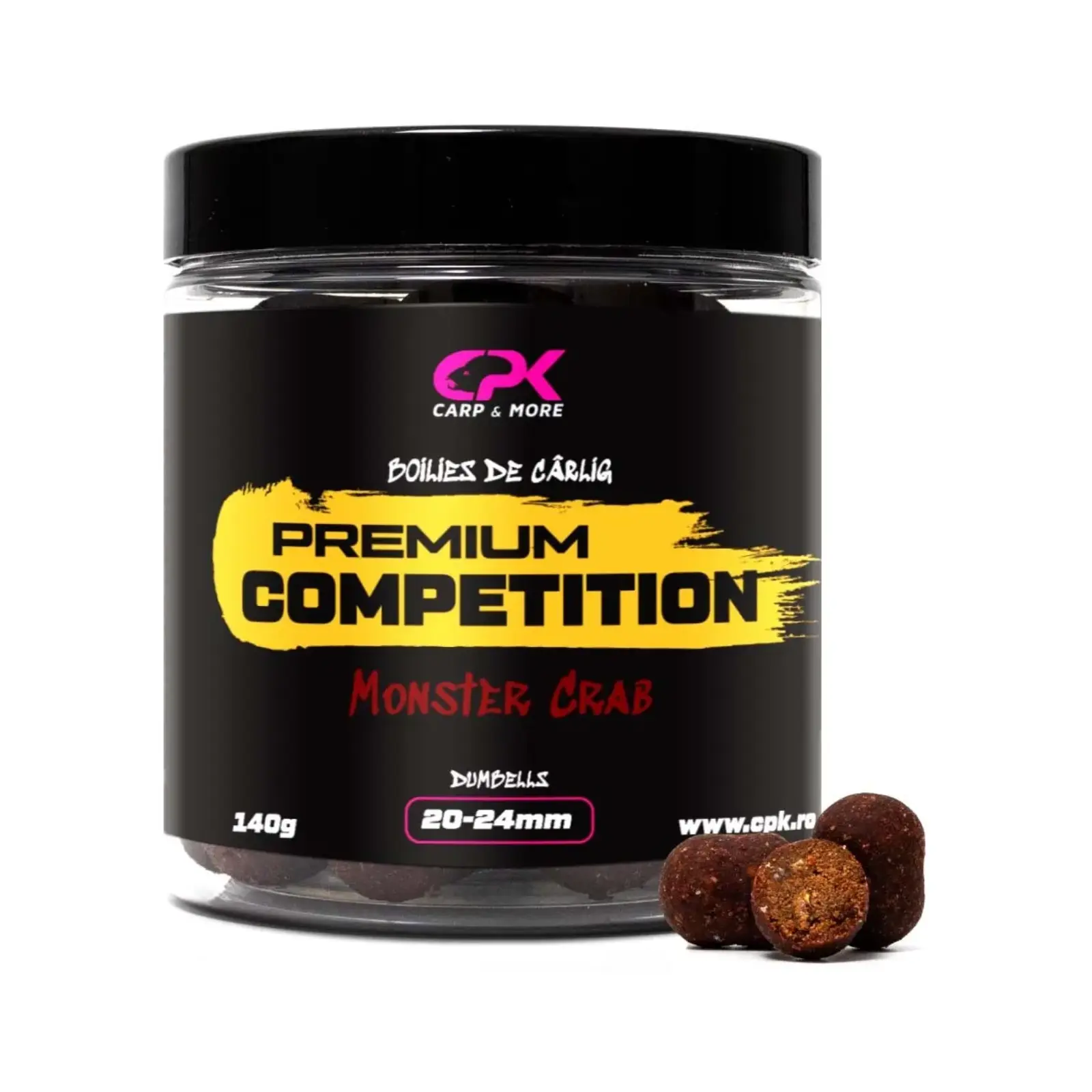 Boilies de Cârlig CPK Competițion Dumbells, 20 24mm, 140g 20-24mm, 140g, TARE, Monster Crab