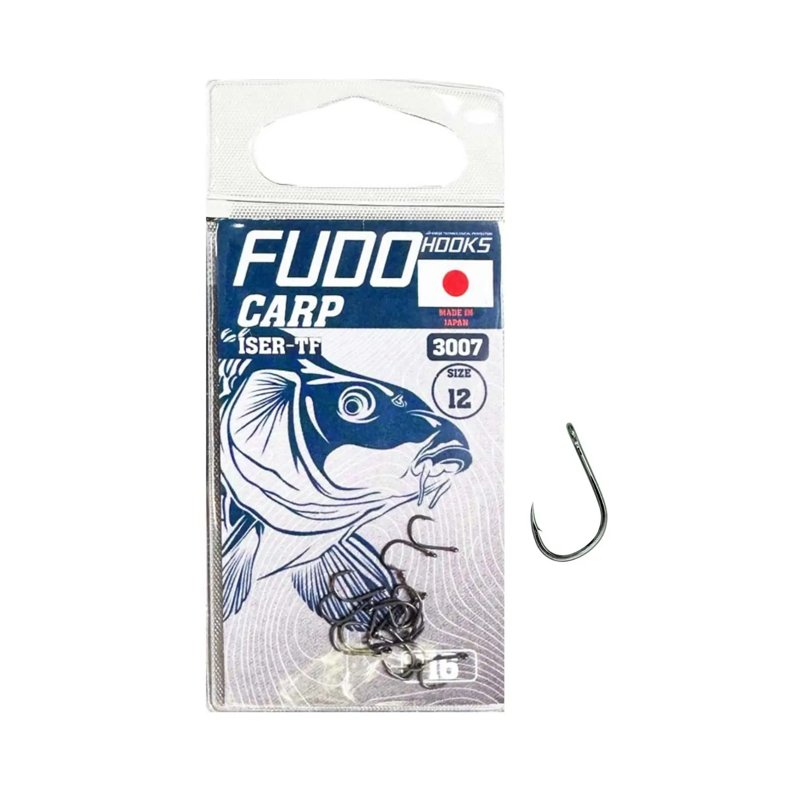 Cârlige Feeder Fudo Iseama With Ring Teflonate TA-3007, Nr. 7-12 NR.12, 16 Buc