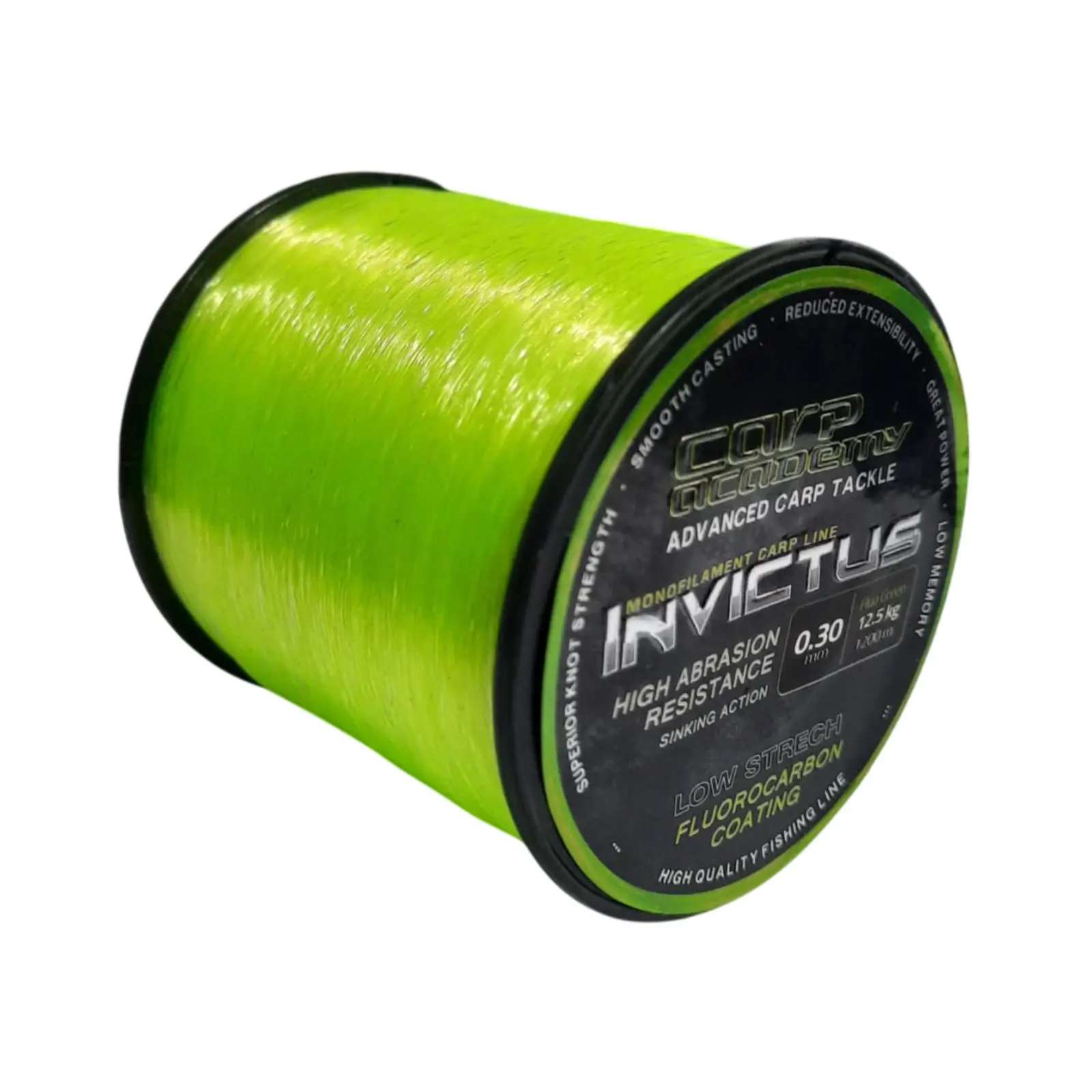 Fir Monofilament Carp Academy Invictus Green Fluo 1200m 0,30mm, 1200M