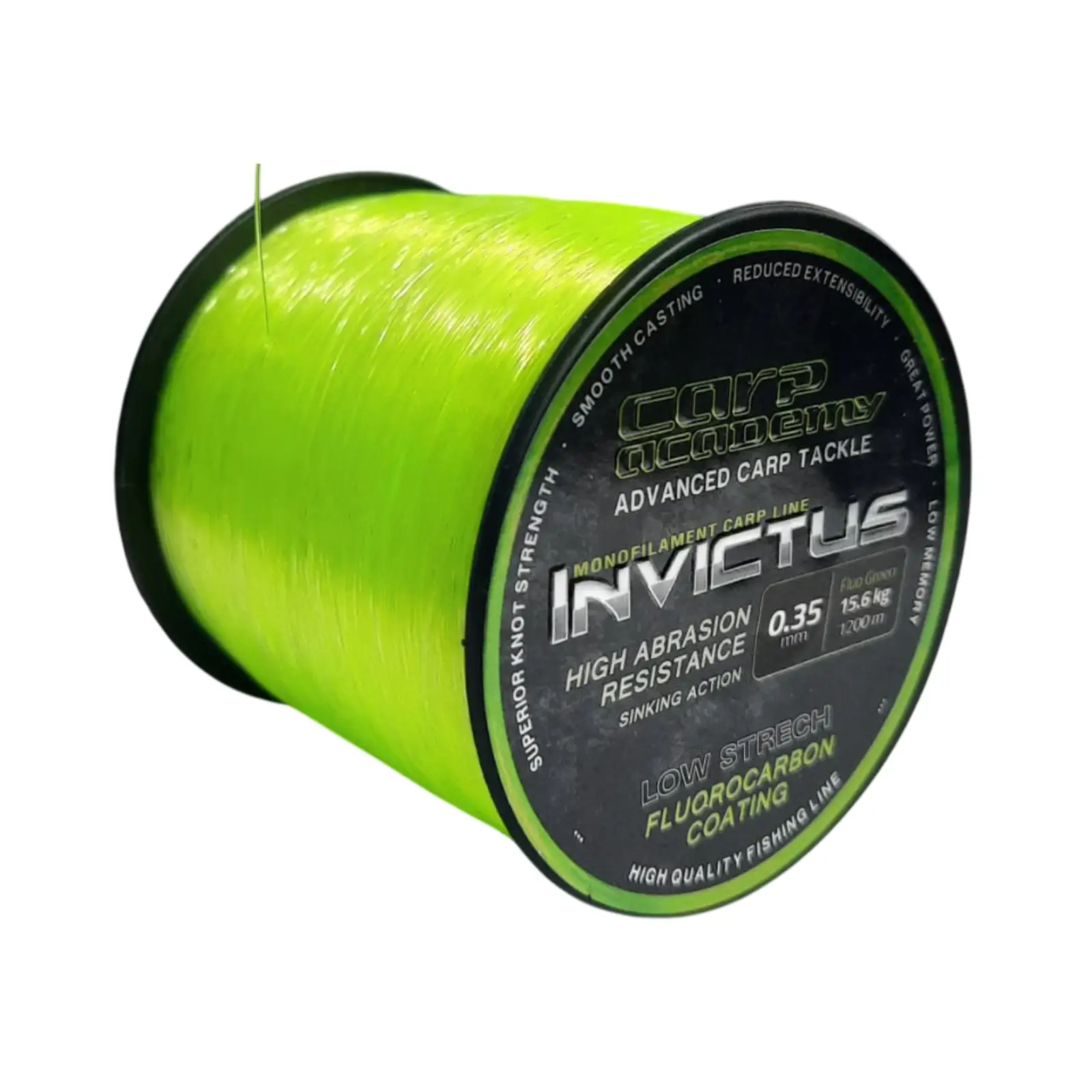 Fir Monofilament Carp Academy Invictus Green Fluo 1200m 0,35mm, 1200M
