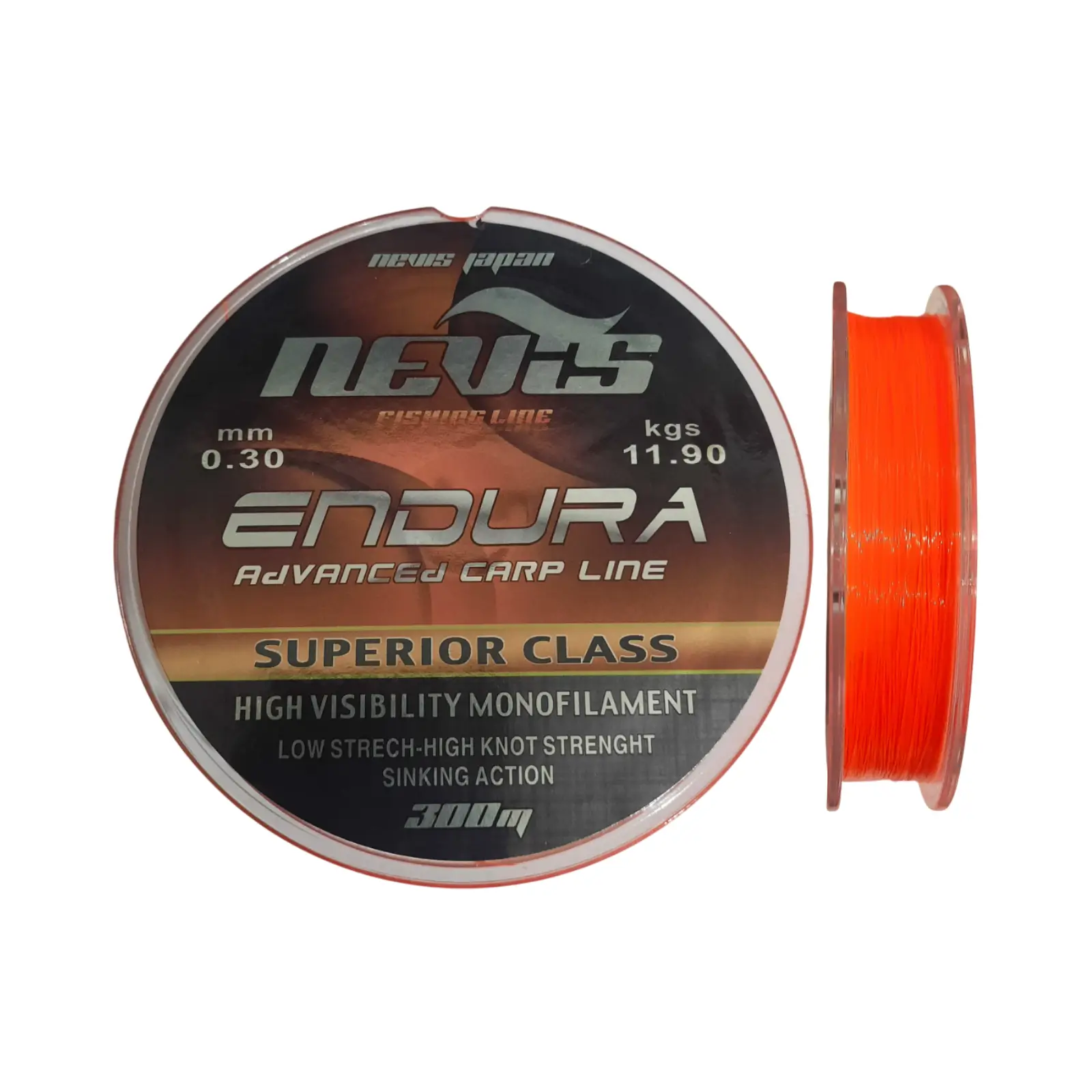 Fir Monofilament Nevis Endura Orange 300m 0,30mm, 300M
