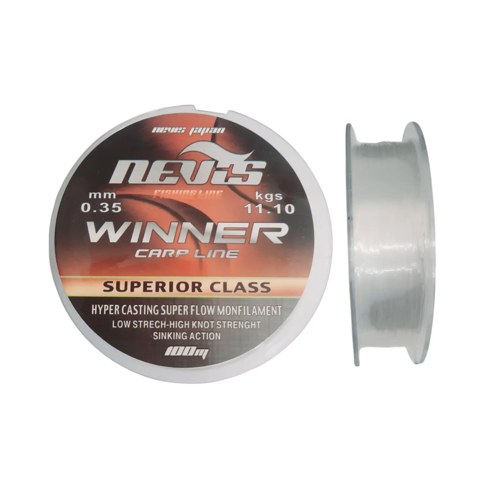 Fir Monofilament Nevis Winner 100m Transparent 0,35mm, 100M