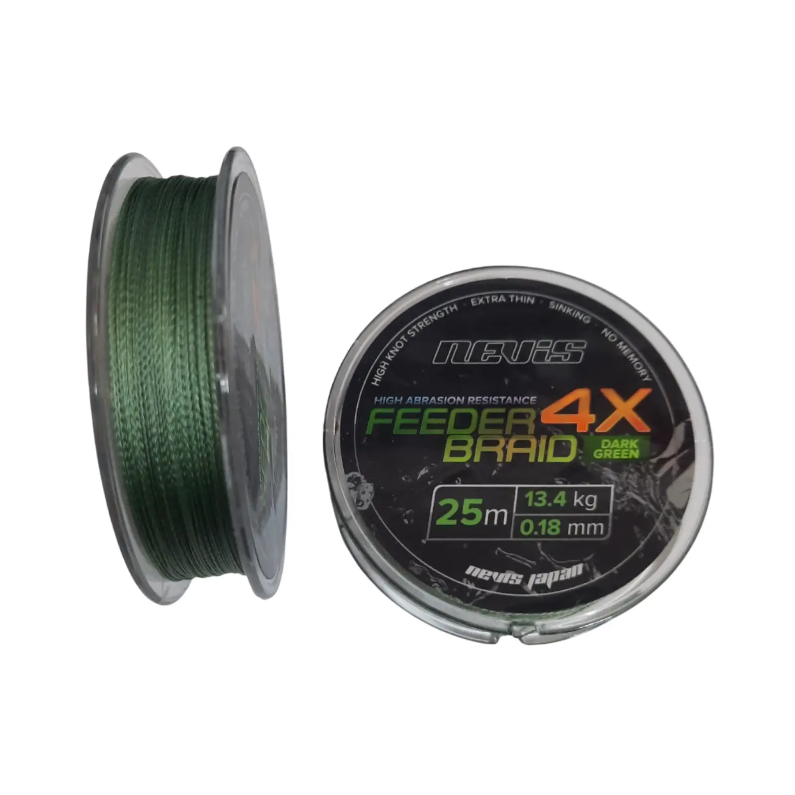 Fir textil Nevis Feeder 4x Braid 25m 0,18mm, 25M