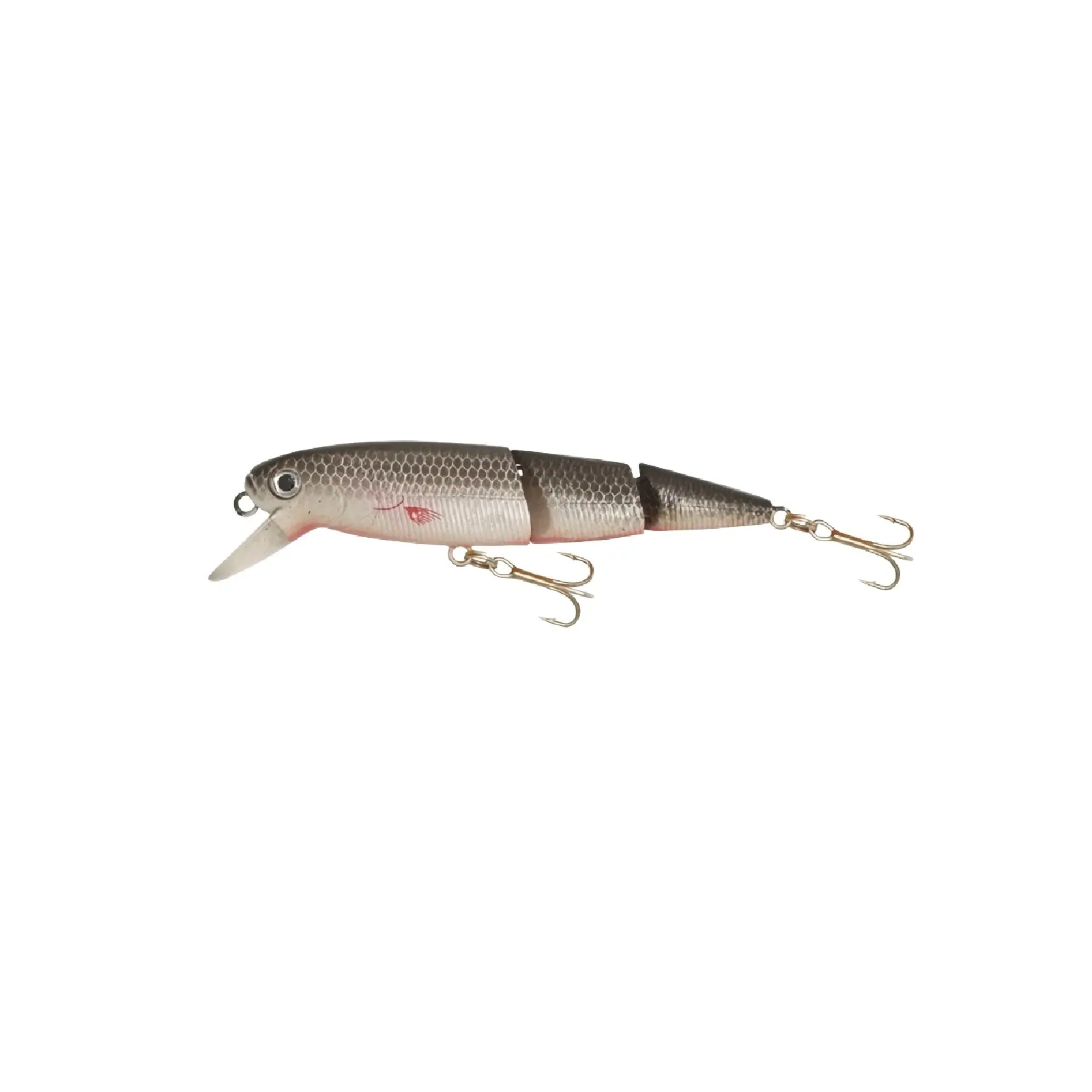 Vobler Kamasaki 3-Joint 10cm 15.5g Corp argintiu, Abdomen rosu