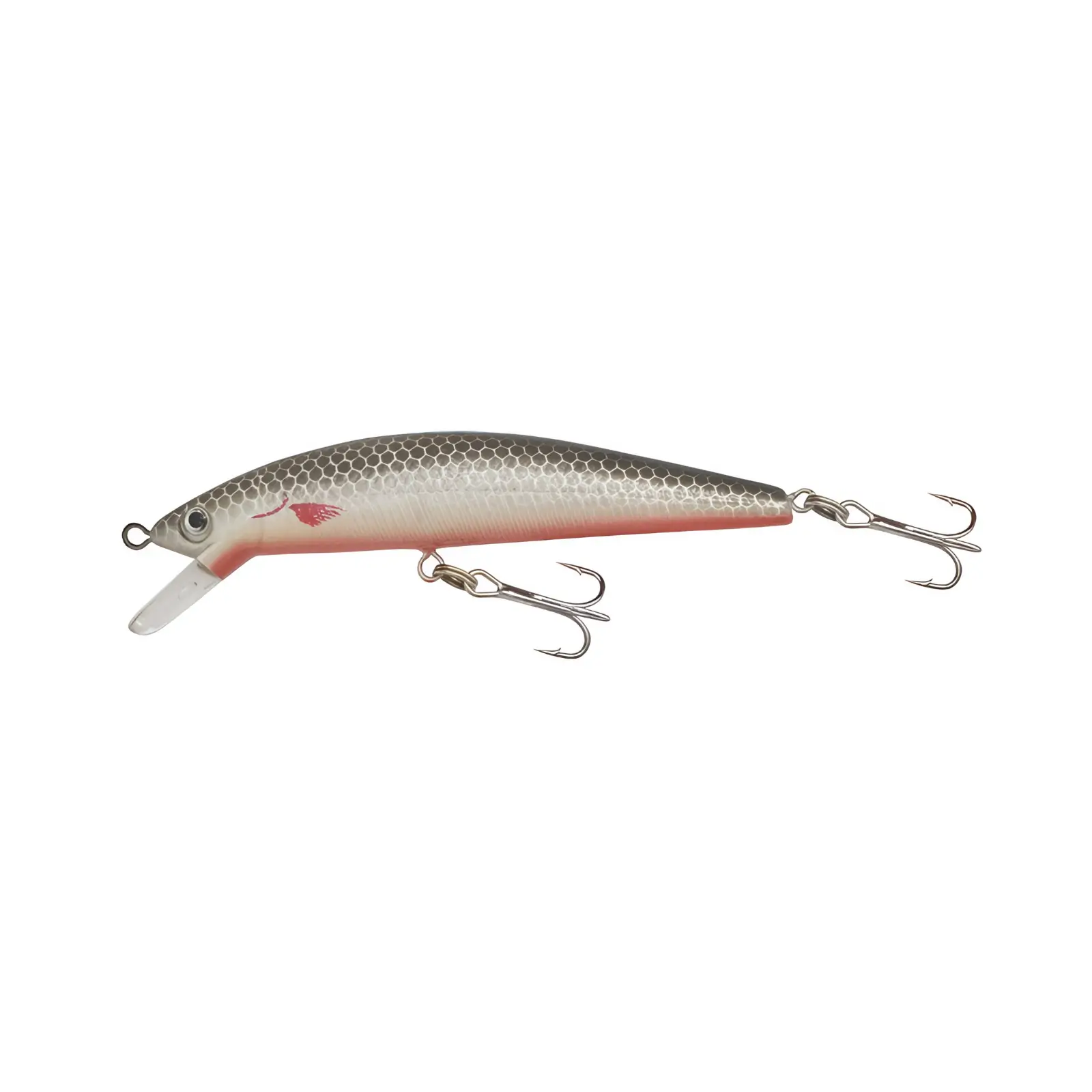 Vobler Kamasaki Minnow Oblete 9.5cm 4g Corp argintiu, Abdomen rosu