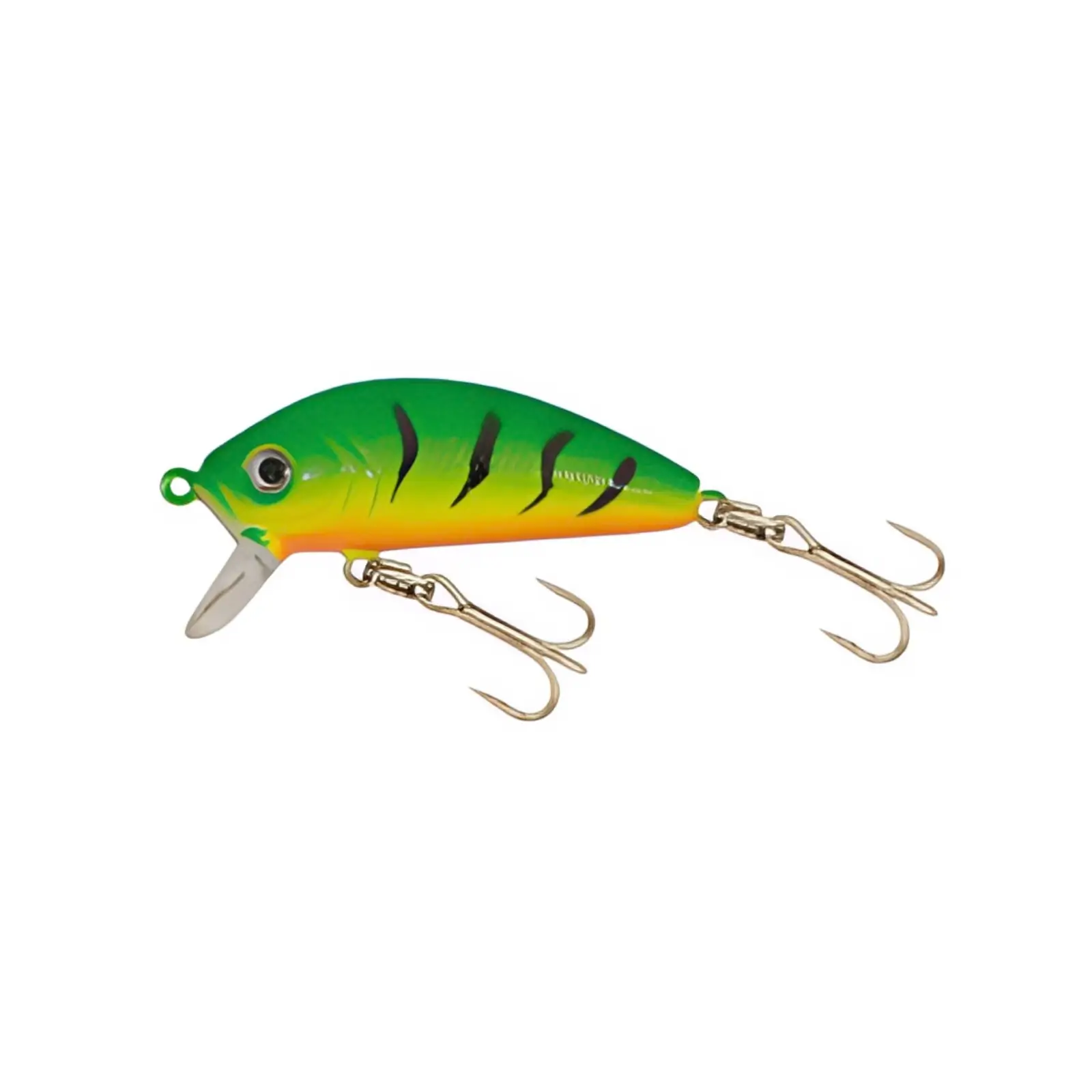 Vobler Kamasaki Perch-1 Plutitor Biban Clean 3cm 3g 0.5-1m Spate verde, abdomen galben