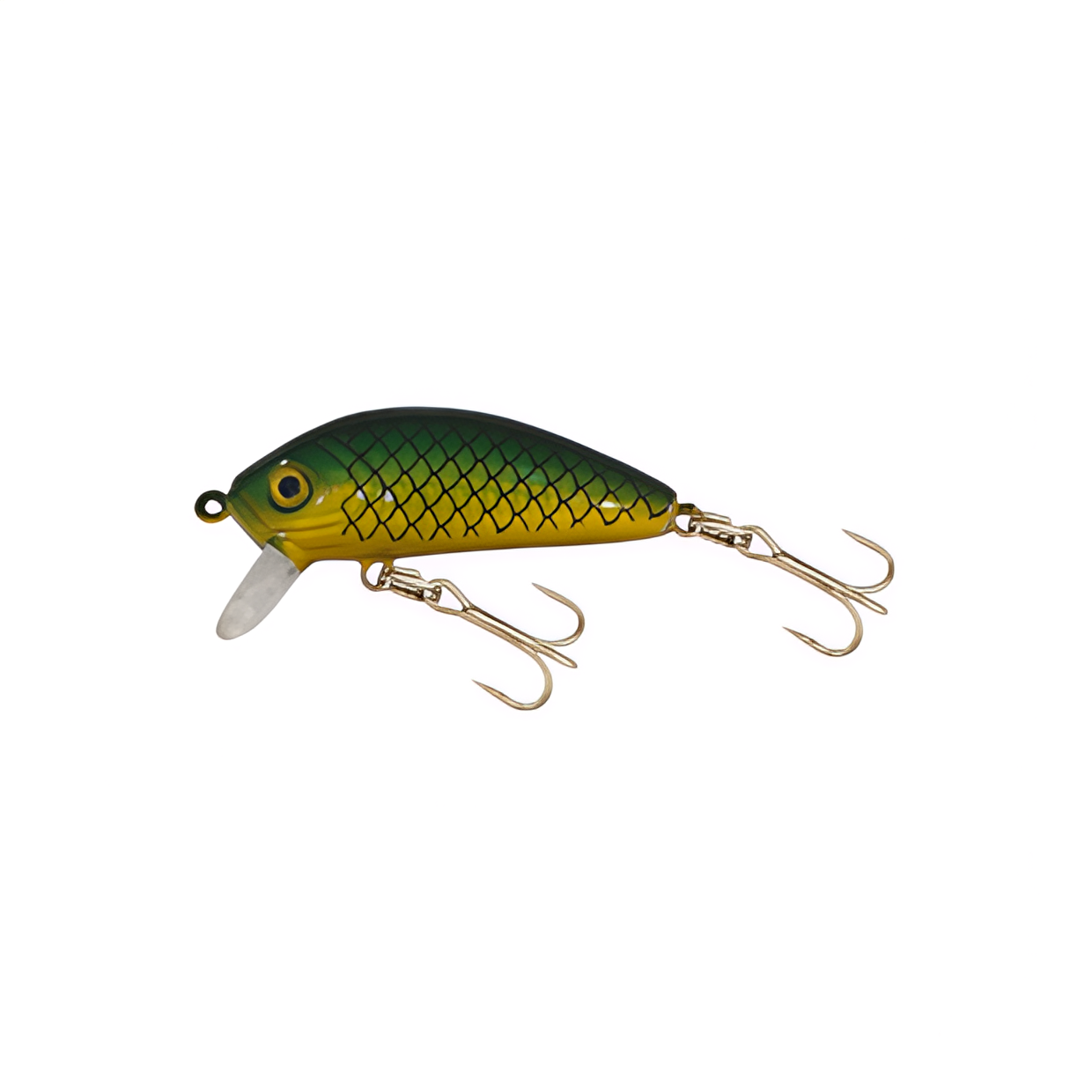 Vobler Kamasaki Perch-2 Floating 4cm 5.5g Verde oliv cu solzi