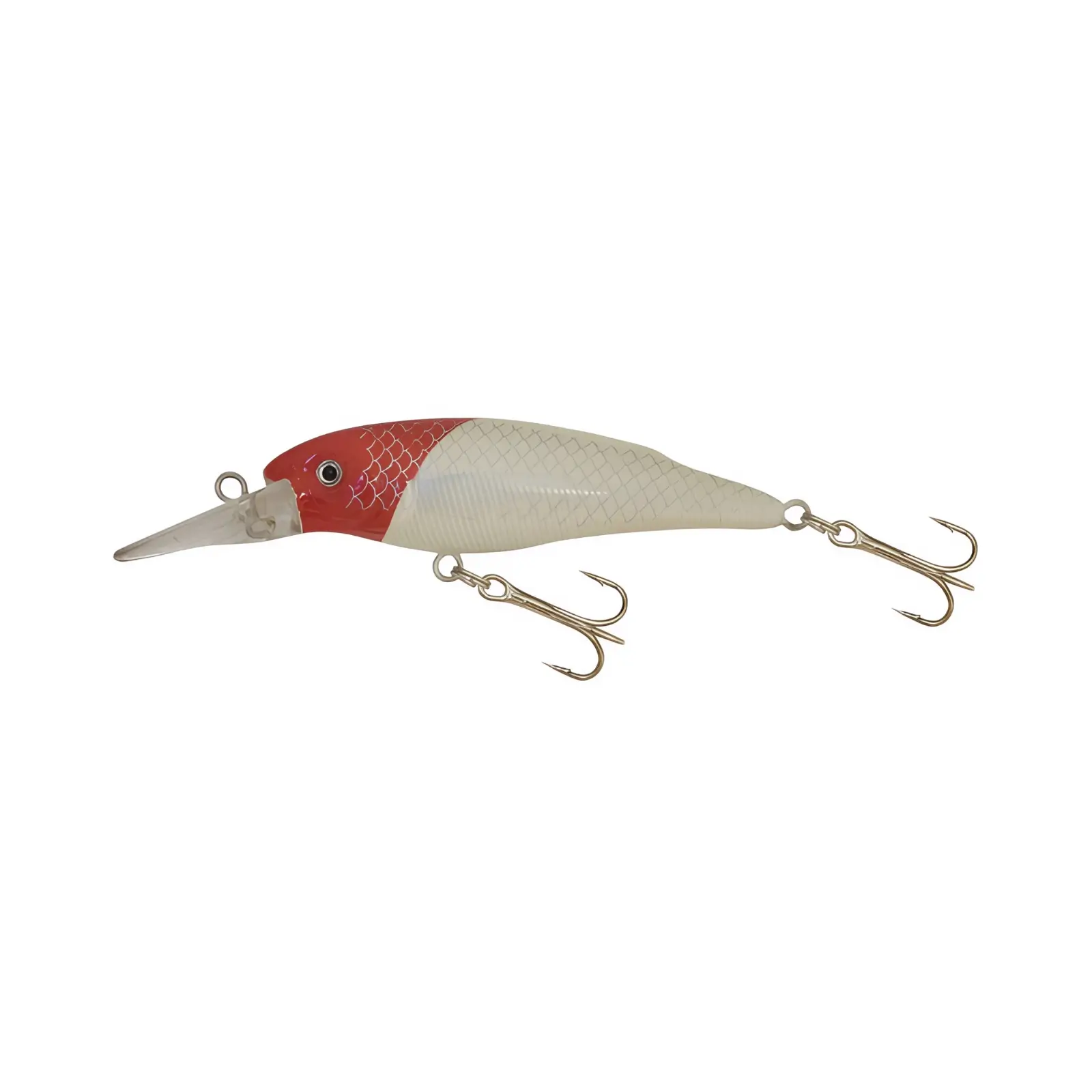Vobler Kamasaki Shad Plutitor 8cm 12g Cap roșu, Corp alb