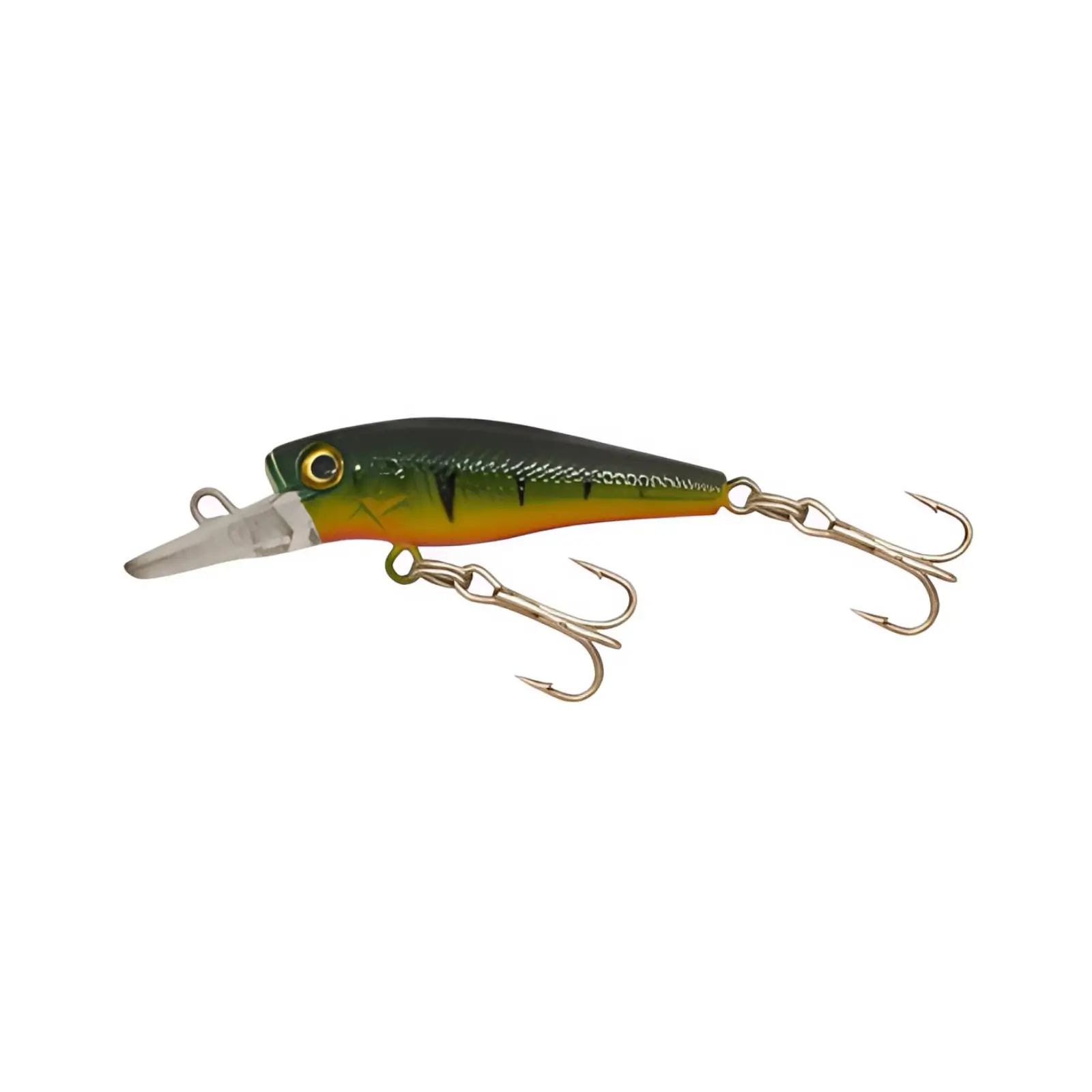 Vobler Plutitor Kamasaki Perch-3 4.5cm 3.5g Spate verde inchis, abdomen galben-orange