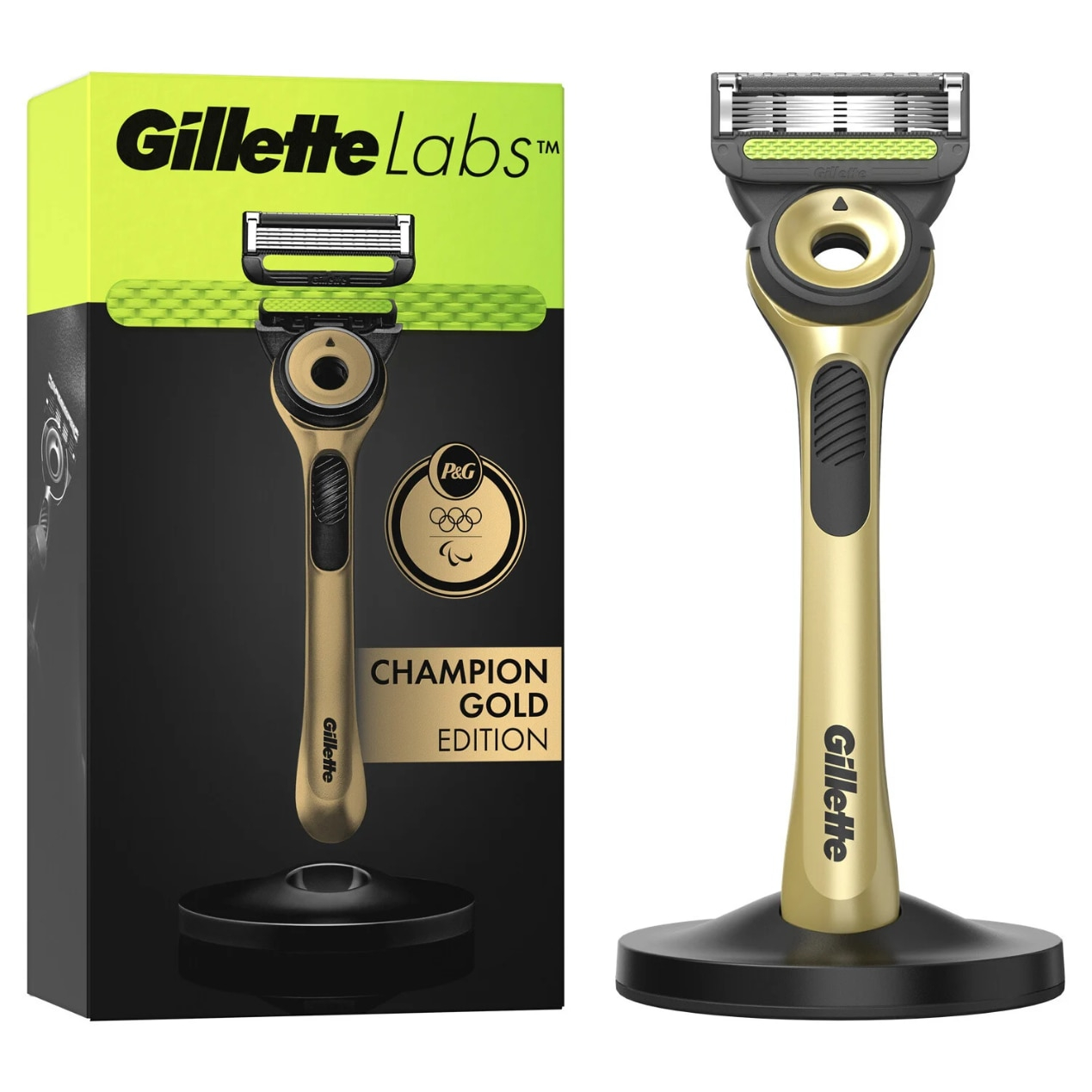 Aparat de ras Gillette Labs Champion Gold Edition, 1 rezerva, suport magnetic [2]