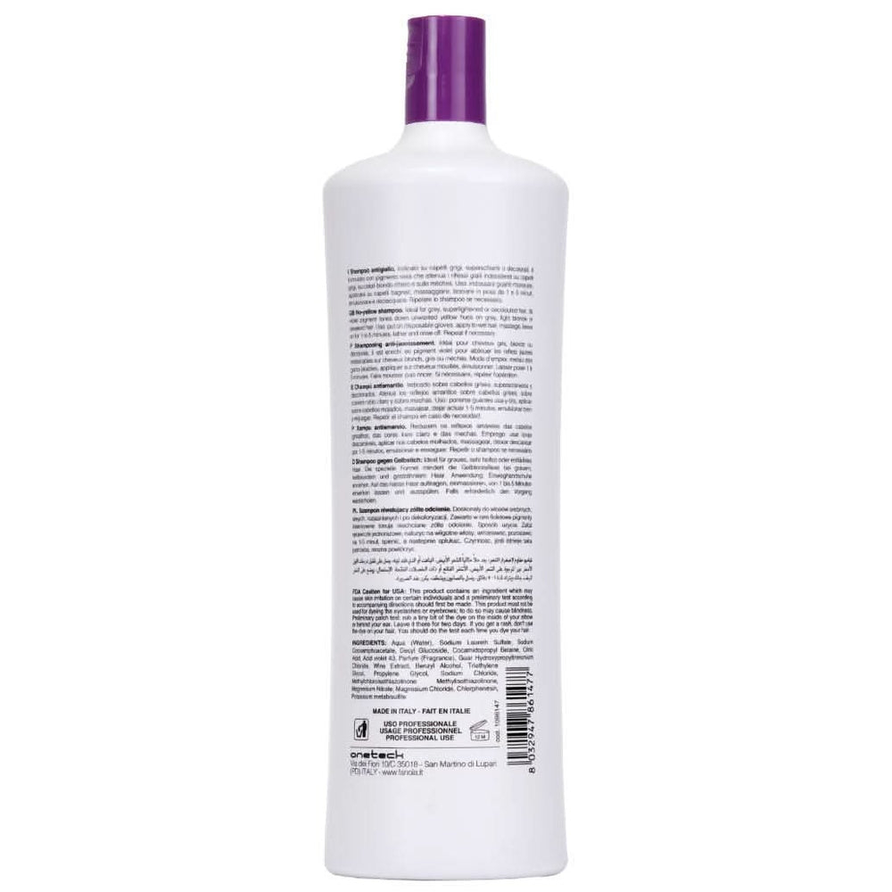 Fanola No Yellow Care Sampon Antigalben pentru Par Blond si Grizonat 1000 ml [2]