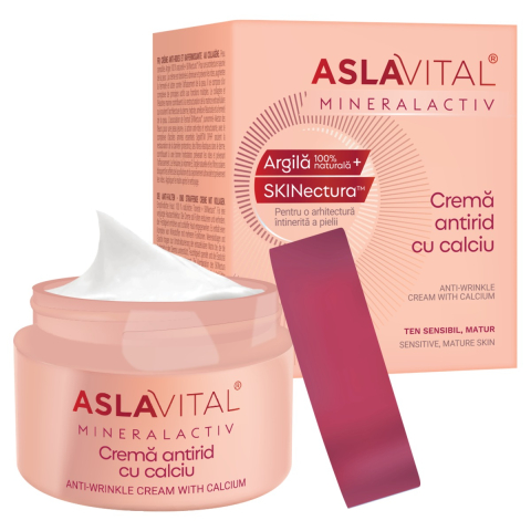 Ingrijire ten - Aslavital Mineralactiv Crema Antirid cu Calciu 50 ml
