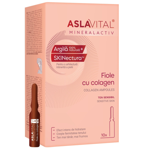 Ingrijire ten - Aslavital Mineralactiv Fiole cu Colagen 10 x 2 ml