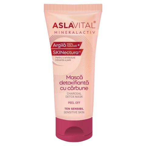 Ingrijire ten - Aslavital Mineralactiv Masca Detoxifianta cu Carbune Peel-Off 100 ml